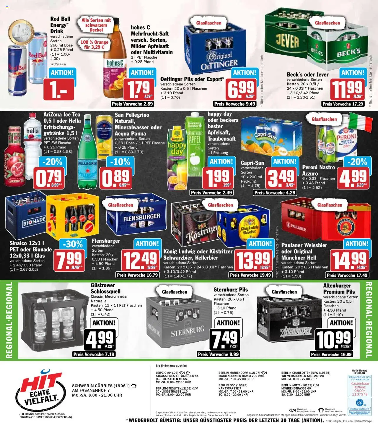 HIT - Mecklenburg-Vorpommern - gültig ab dem 18.08.2025 | Seite: 19 | Produkte: Red bull, Energy, Weißbier, Jever