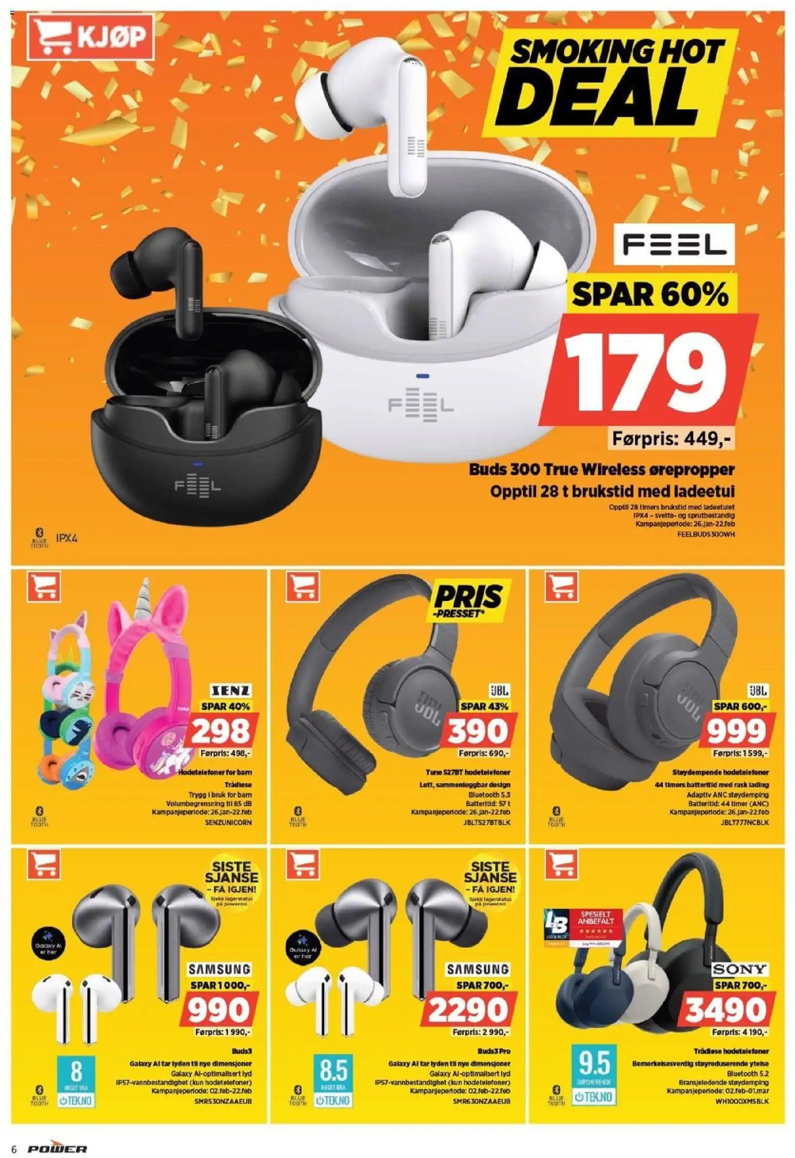 {H1} | Side: 6 | Produkter: Lyd, Hodetelefoner, Суміш дитяча, Ørepropper