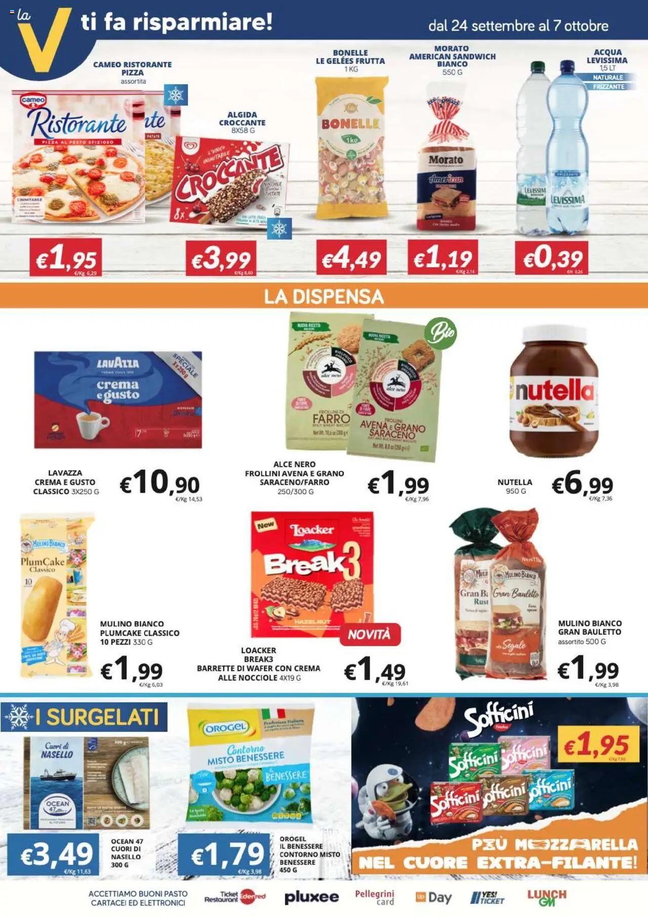 Volantino Visotto del 24.09.2025 | Pagina: 5 | Prodotti: Crema, Nutella, Plumcake, Nasello