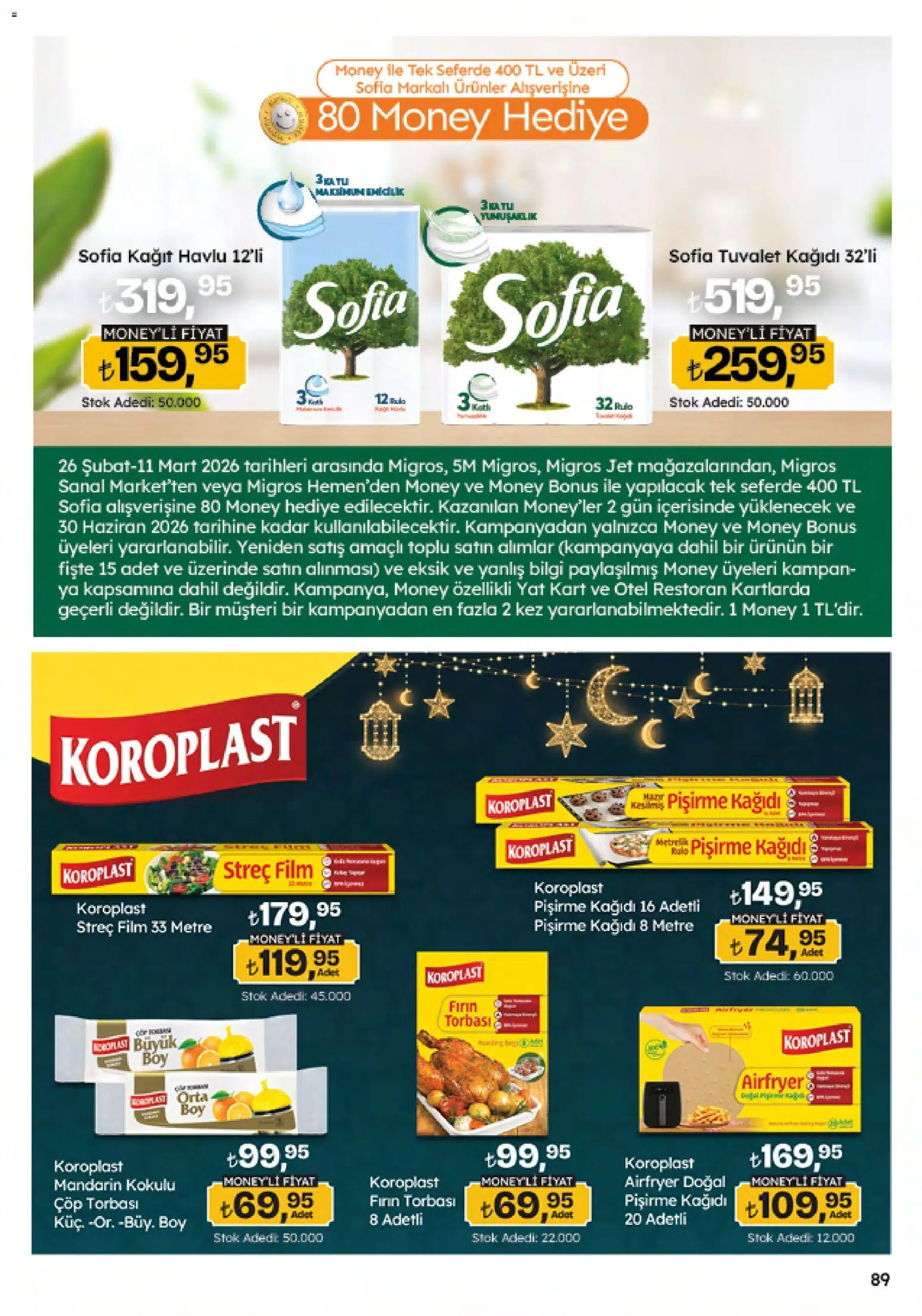 Migros Katalog - 5M Migroskop Dijital - 26.02.2026 tarihinden itibaren geçerlidir | Sayfa: 89 | Ürünler: Çöp torbası, Tuvalet, Kağıt havlu, Tuvalet kağıdı