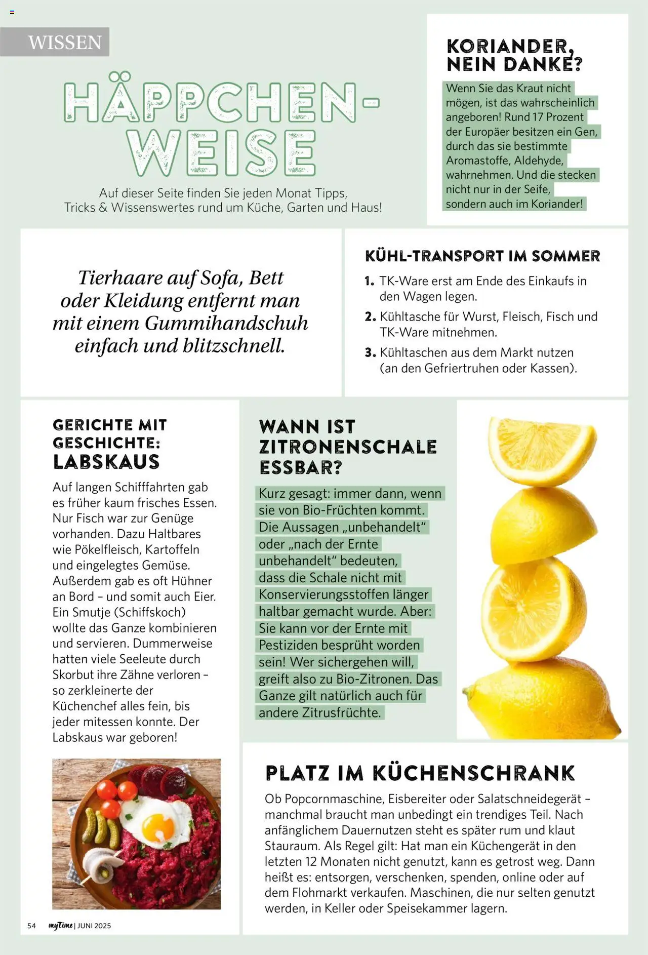 Combi - myTime Juni 2025 - gültig ab dem 01.06.2025 | Seite: 54 | Produkte: Bett, Rum, Fisch, Kraut