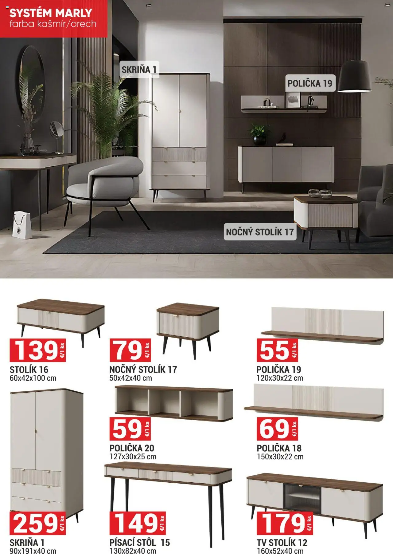 Merkury Market nábytok, sedačky, matrace │ platný od 01.08.2025 | Strana: 27 | Produkty: Tv, Tv stolik, Skriňa, Nočný stolík