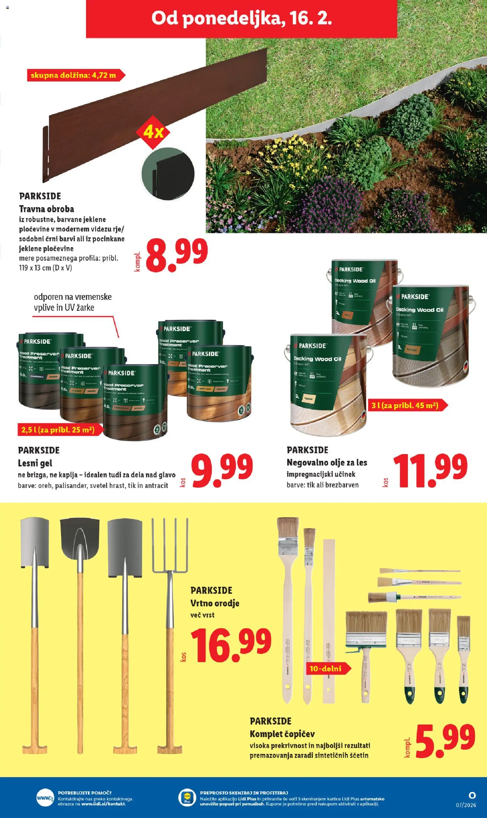 Novi Lidl katalog ponudbe – veljaven od 16.02.2026 | Stran: 9 | Izdelki: Orodje, Olje, Olje za les