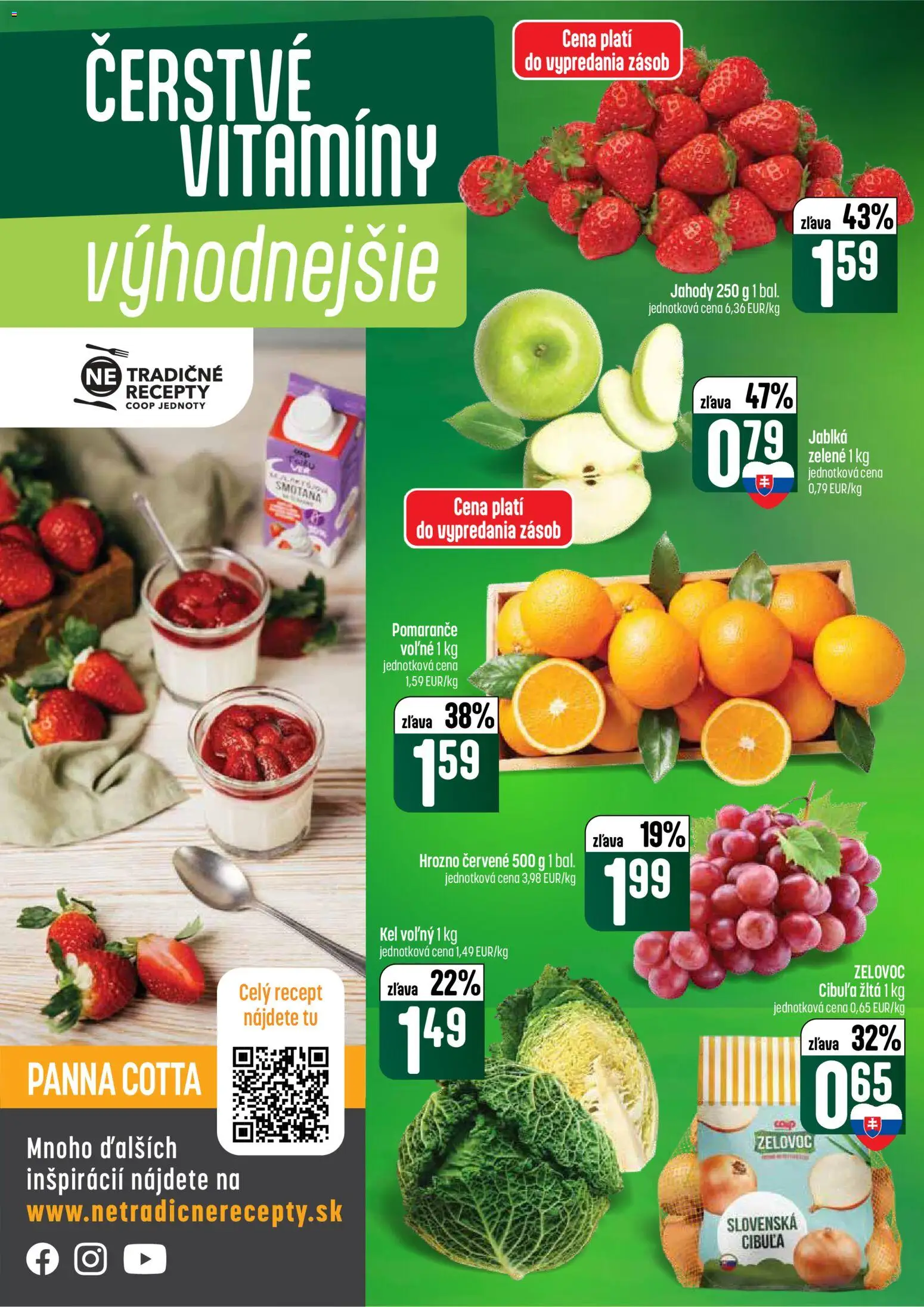 Nové COOP Jednota akcie – leták je platný od 16.04.2026 | Strana: 10 | Produkty: Jablká, Pomaranče, Smotana, Cibuľa