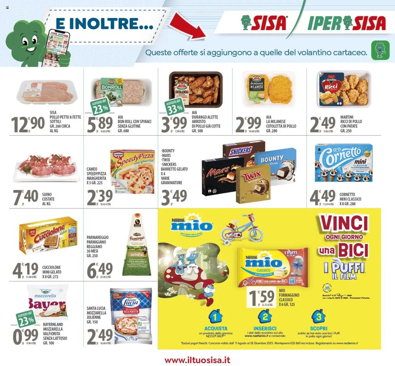 Volantino SISA del 12.09.2025 | Pagina: 15 | Prodotti: Arrosto, Yogurt, Suino, Parmigiano reggiano
