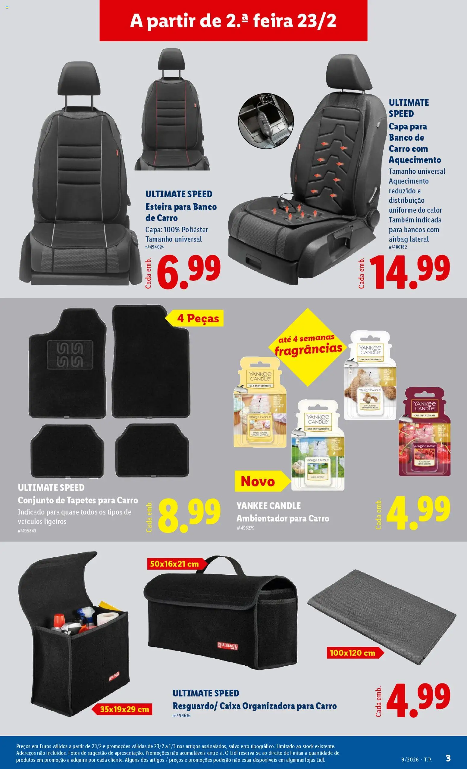Lidl Novidades │ válido de 23.02.2026 | Página: 3 | Produtos: Banco, Esteira, Caixa