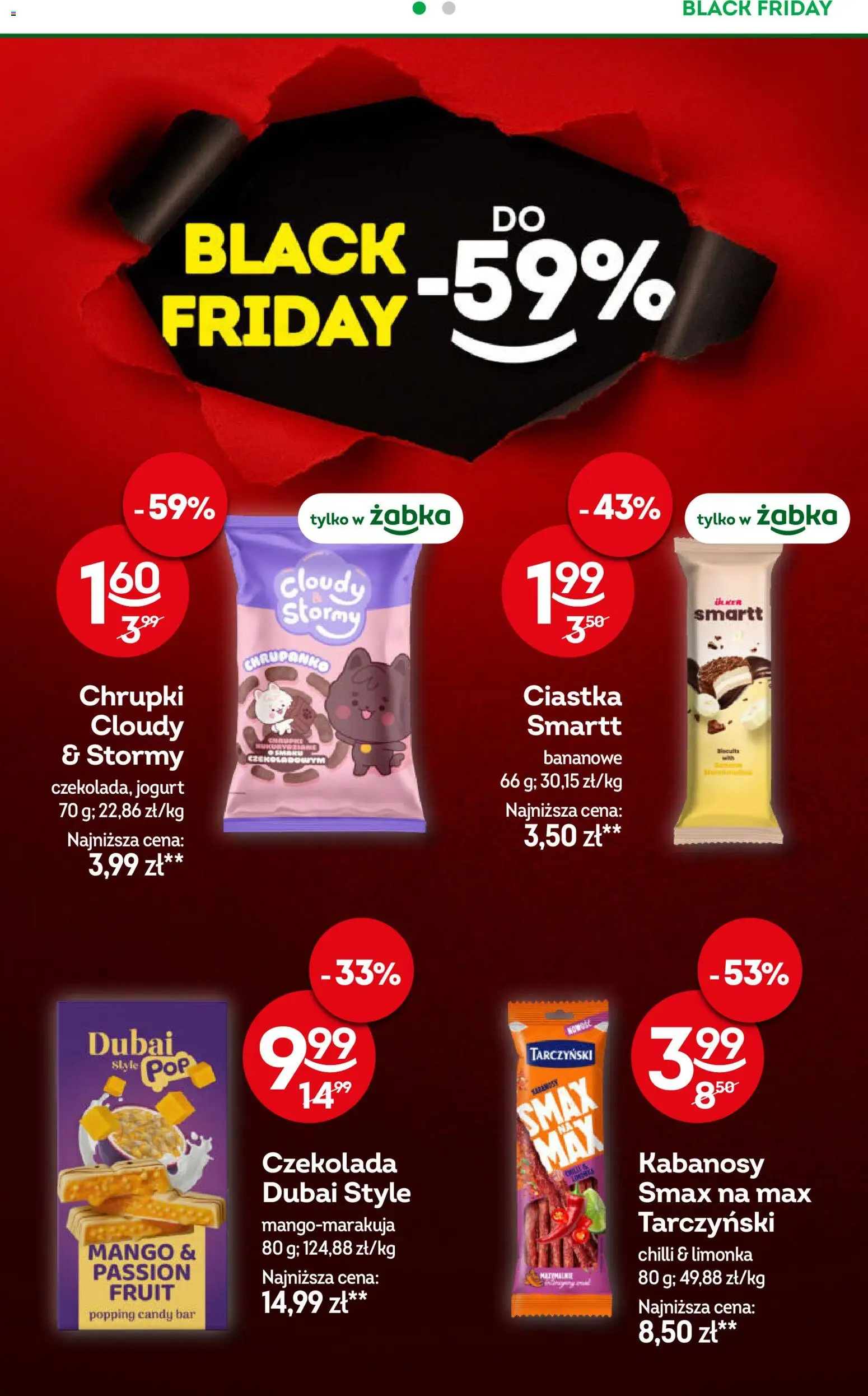 Żabka Black Friday od 19.11.2025 | Strona: 10 | Produkty: Mango, Kabanosy, Czekolada, Ciastka
