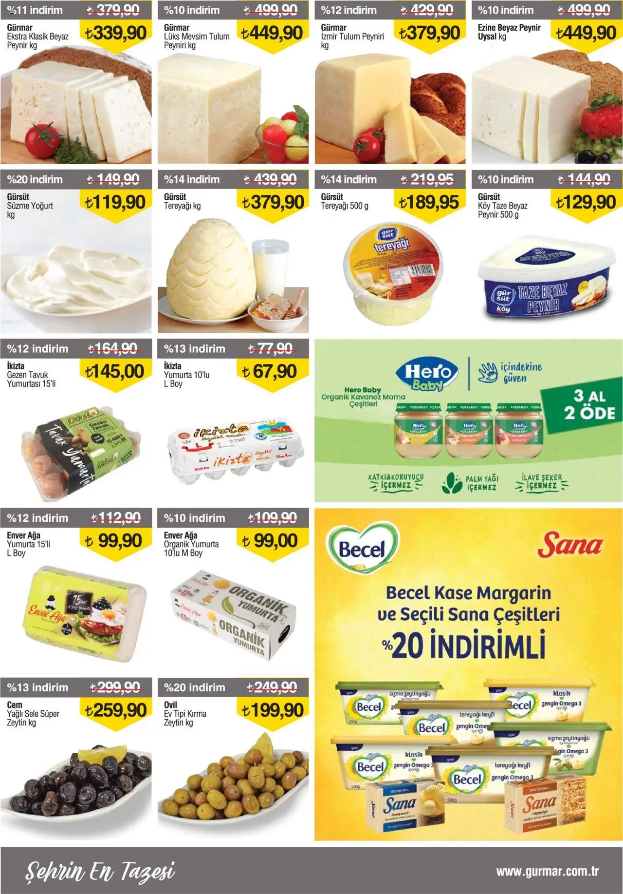 Gürmar Katalog - 16.06.2025 tarihinden itibaren geçerlidir | Sayfa: 3 | Ürünler: Kaşe, Tereyağı, Yoğurt, Tulum