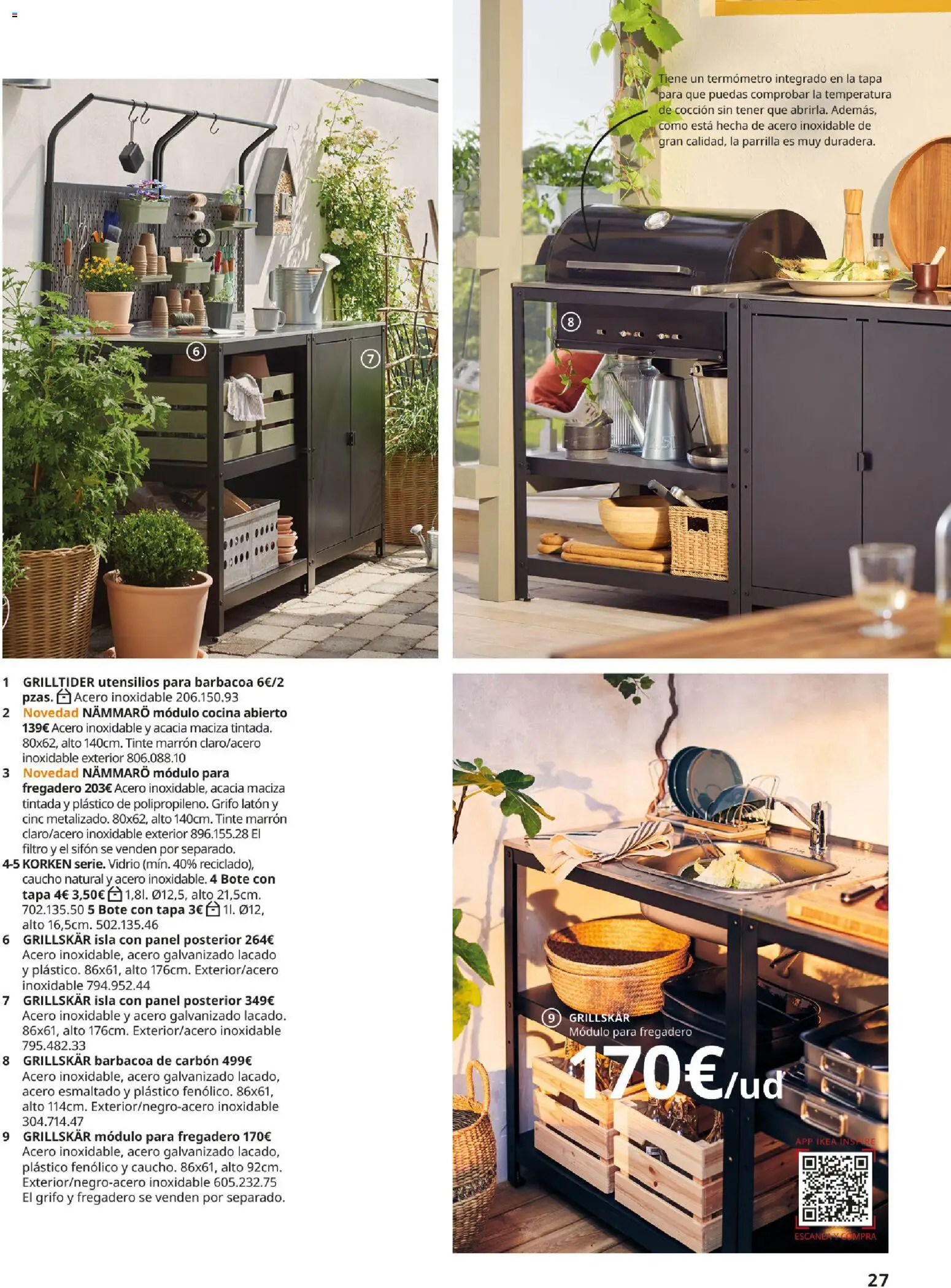 Catálogo IKEA Muebles de exterior │ válido desde el 17.12.2025 | Página: 27 | Productos: Tinte, Fregadero, Barbacoa, Parrilla