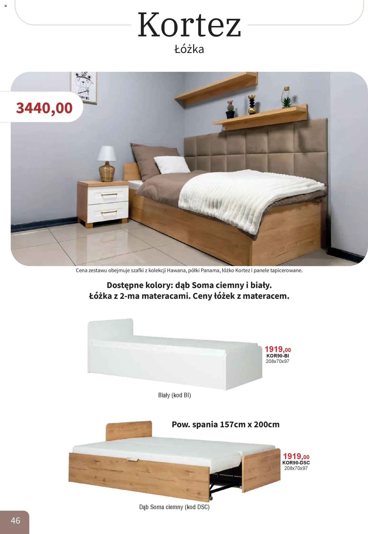 Bodzio Katalog od 01.04.2026 | Strona: 46 | Produkty: Łóżko