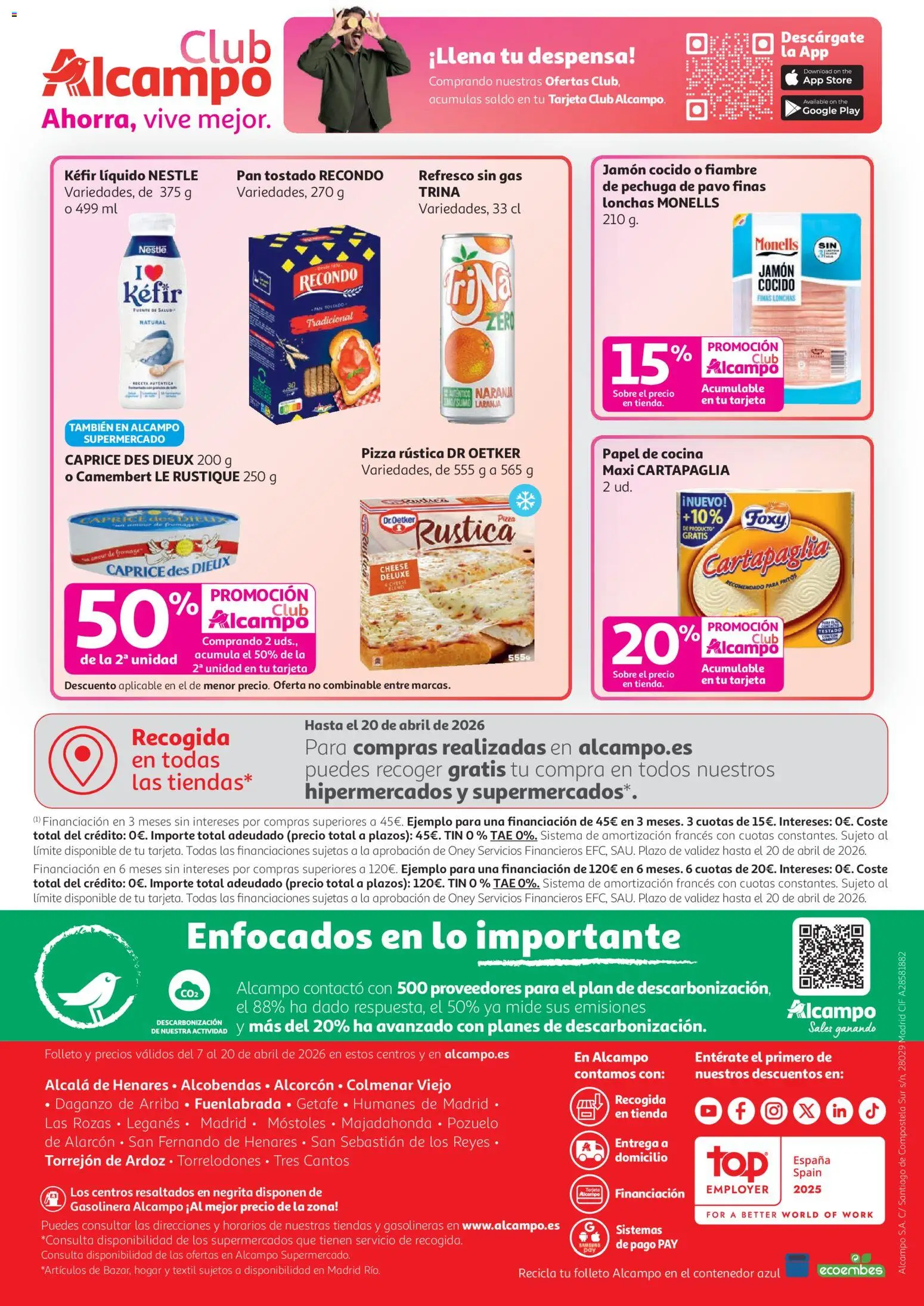 Alcampo  HG Unico Mad │ válido desde el 07.04.2026 | Página: 44 | Productos: Jamón, Jamón cocido, Pizza, Cocina