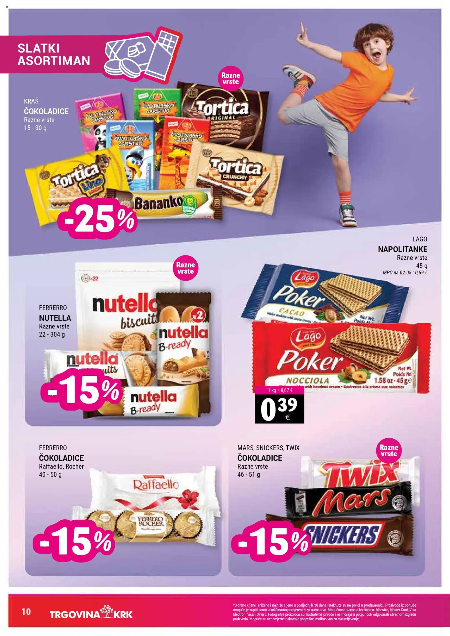 Trgovina Krk katalog | vrijedi od 07.04.2026 | Stranica: 10 | Proizvodi: Nutella, Napolitanke, Raffaello