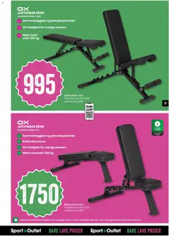 Forhåndsvisning av Sport Outlet kundeavis gyldig fra 14.01.2026 | Side: 23 | Produkter: Vekt, Benk