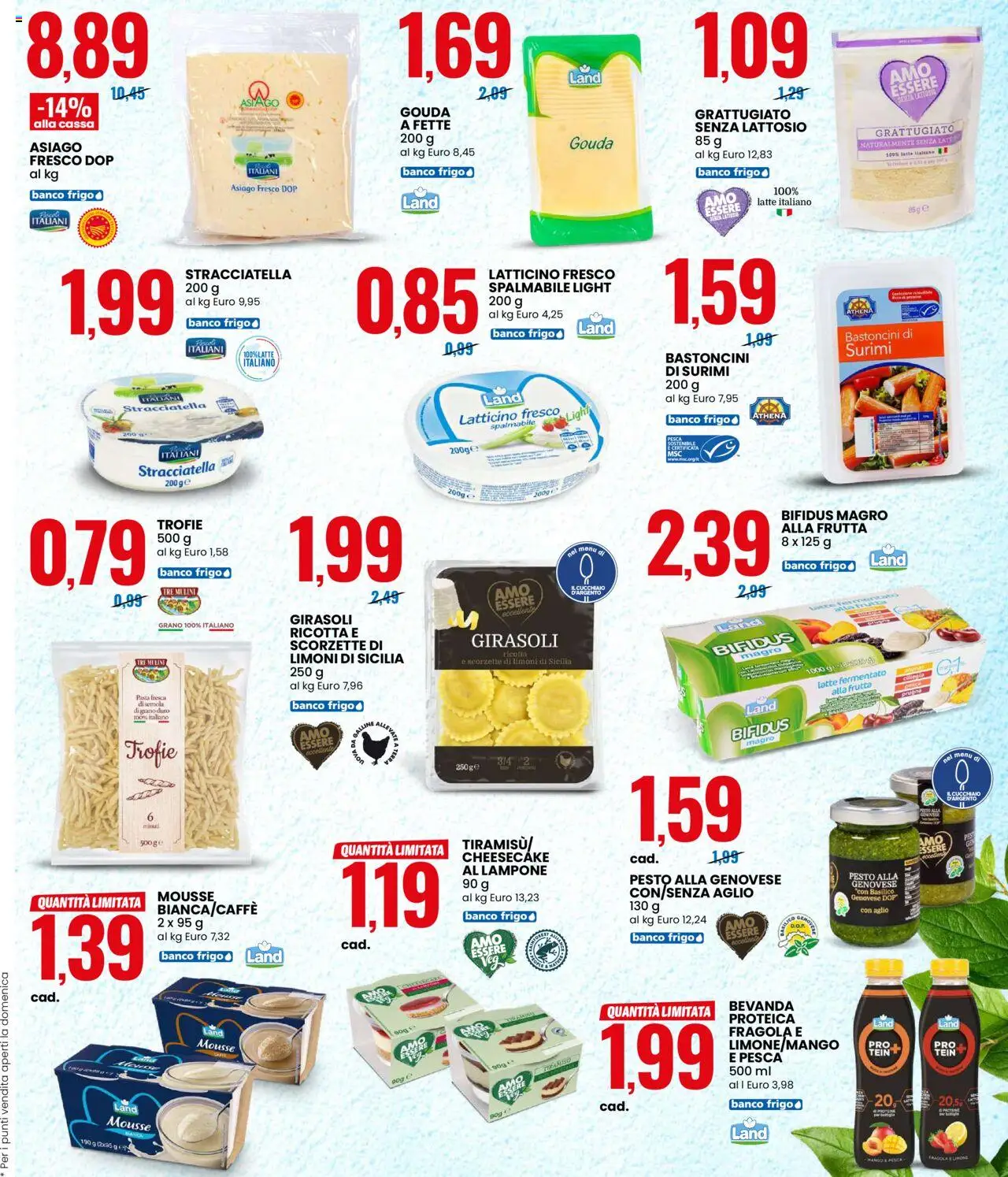 Volantino Eurospin del 19.06.2025 | Pagina: 3 | Prodotti: Surimi, Latte, Pasta, Lampone