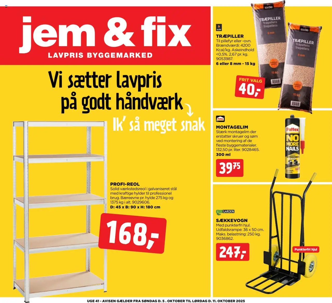 Jem & fix tilbudsavis – gyldig fra 05.10.2025 | Side: 1 | Produkter: Hylde, Søm