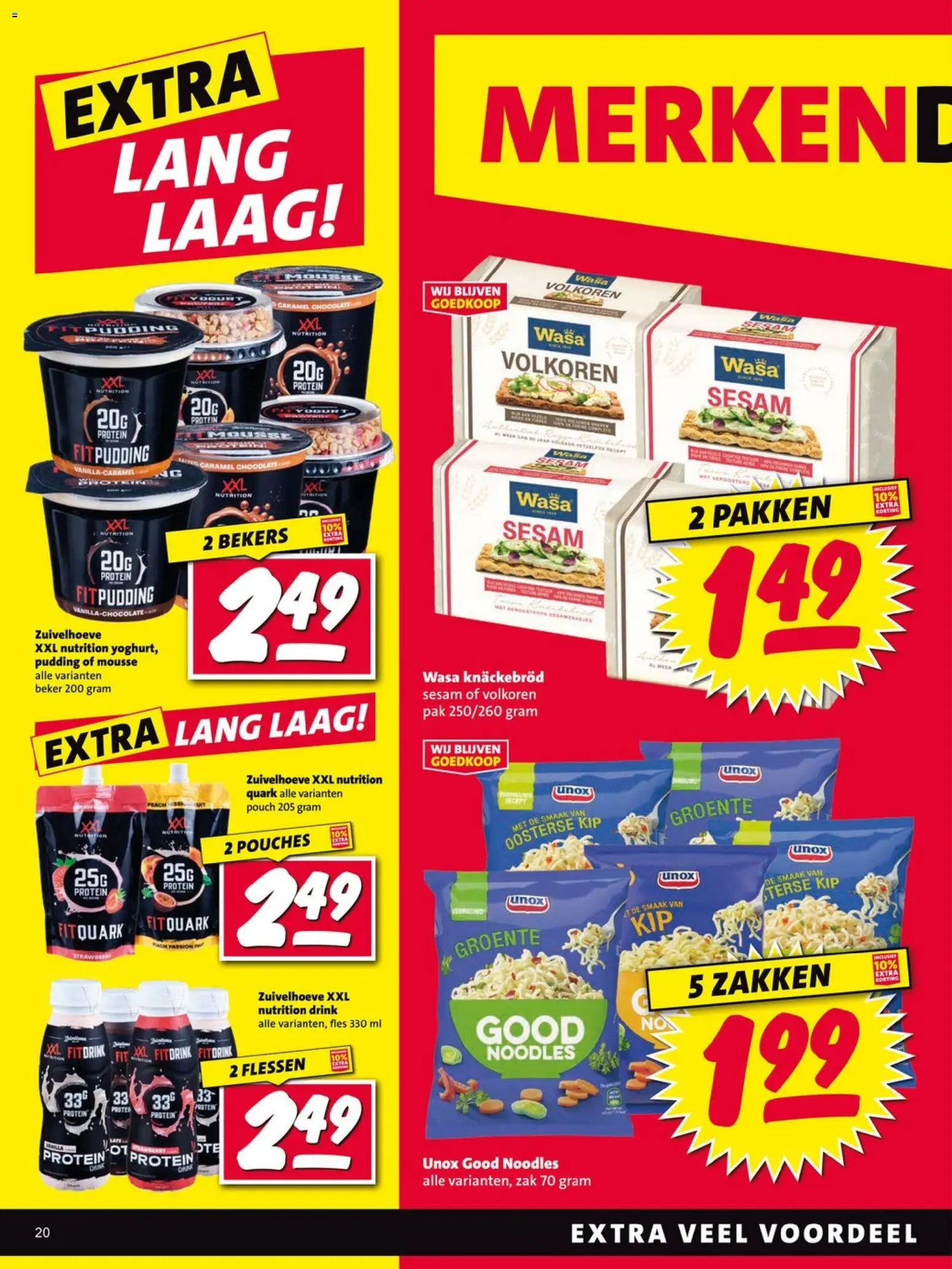 {H1} | Pagina: 20 | Producten: Beker, Fles, Zak, Pudding