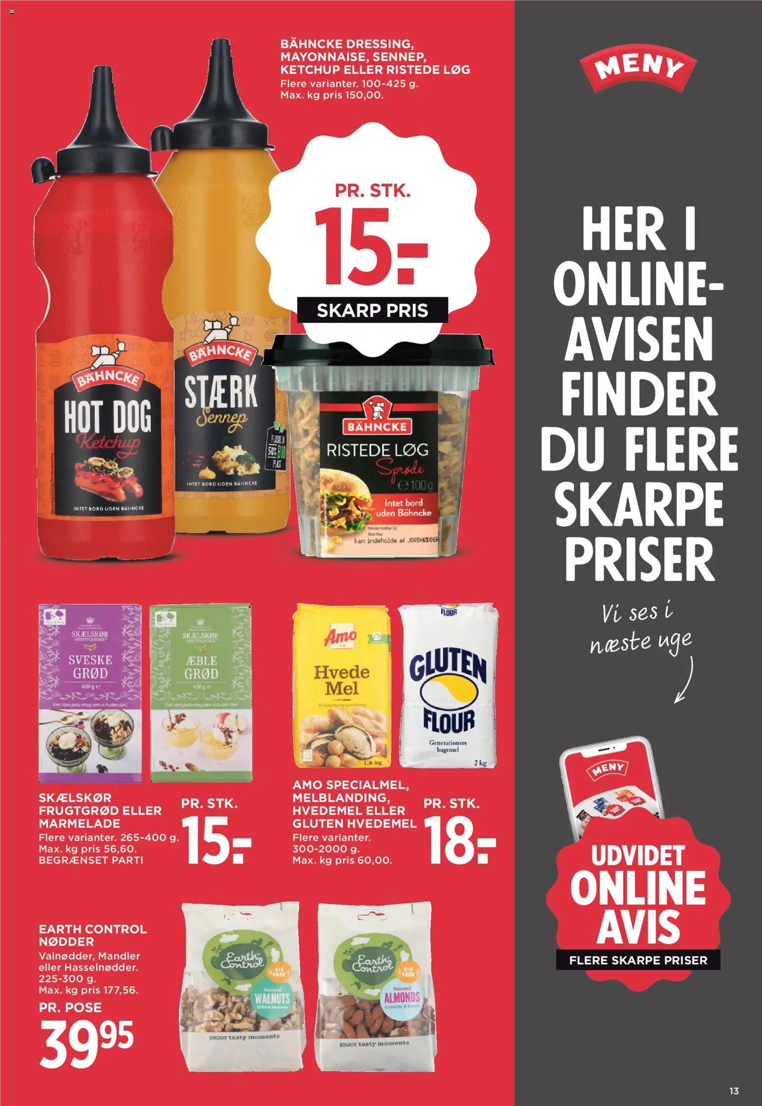 Meny tilbudsavis – gyldig fra 23.01.2026 | Side: 17 | Produkter: Ketchup, Bord, Sennep, Søm