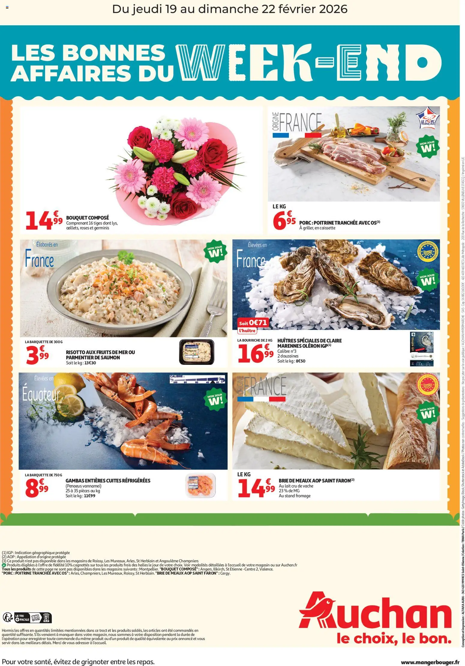 {H1} | Page: 2 | Produits: Fruits de mer, Brie de meaux aop, Lait, Porc