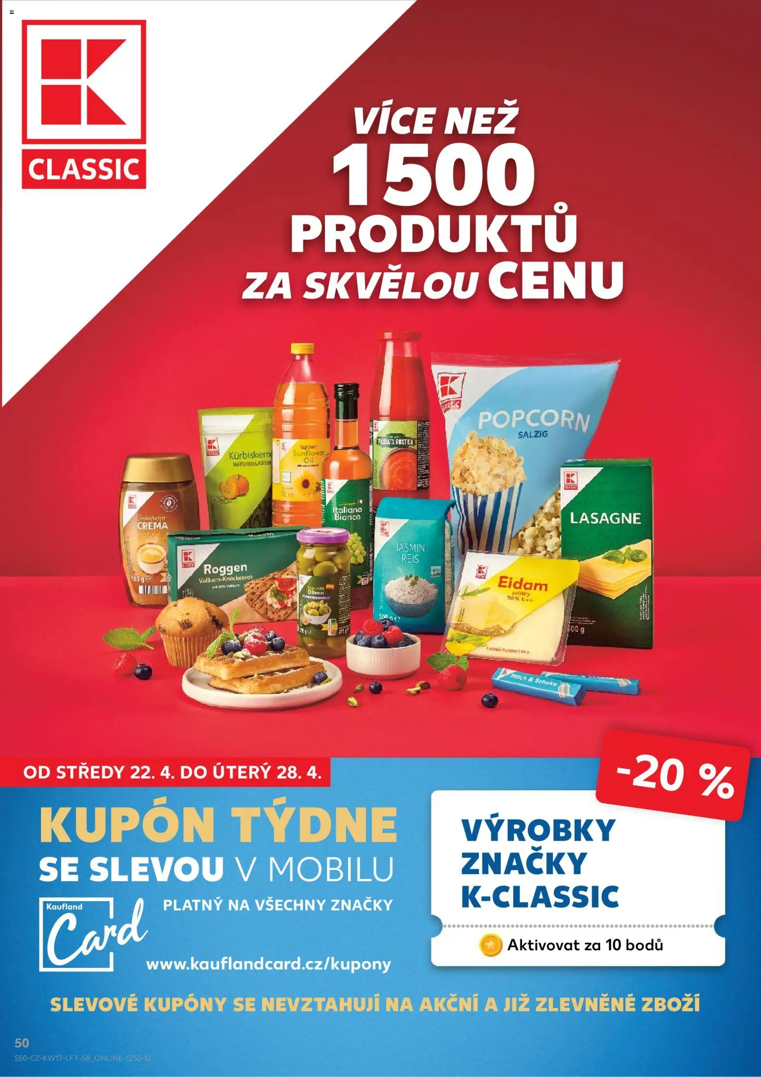 Kaufland leták - Brno od 22.04.2026 | Strana: 50 | Produkty: Passata, Eidam, Crema, Lasagne
