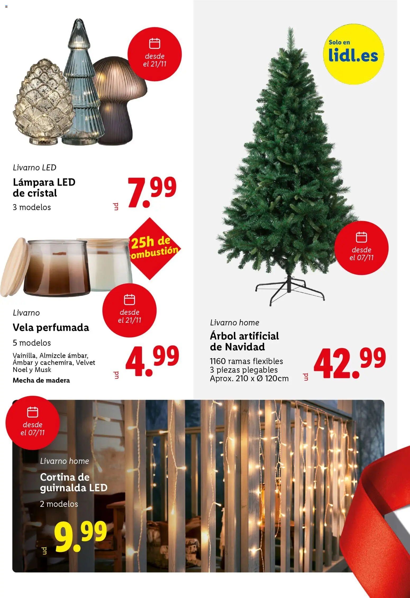 Lidl - Navidad Canarias │ válido desde el 20.11.2025 | Página: 36 | Productos: Cortina, Vela, Lámpara