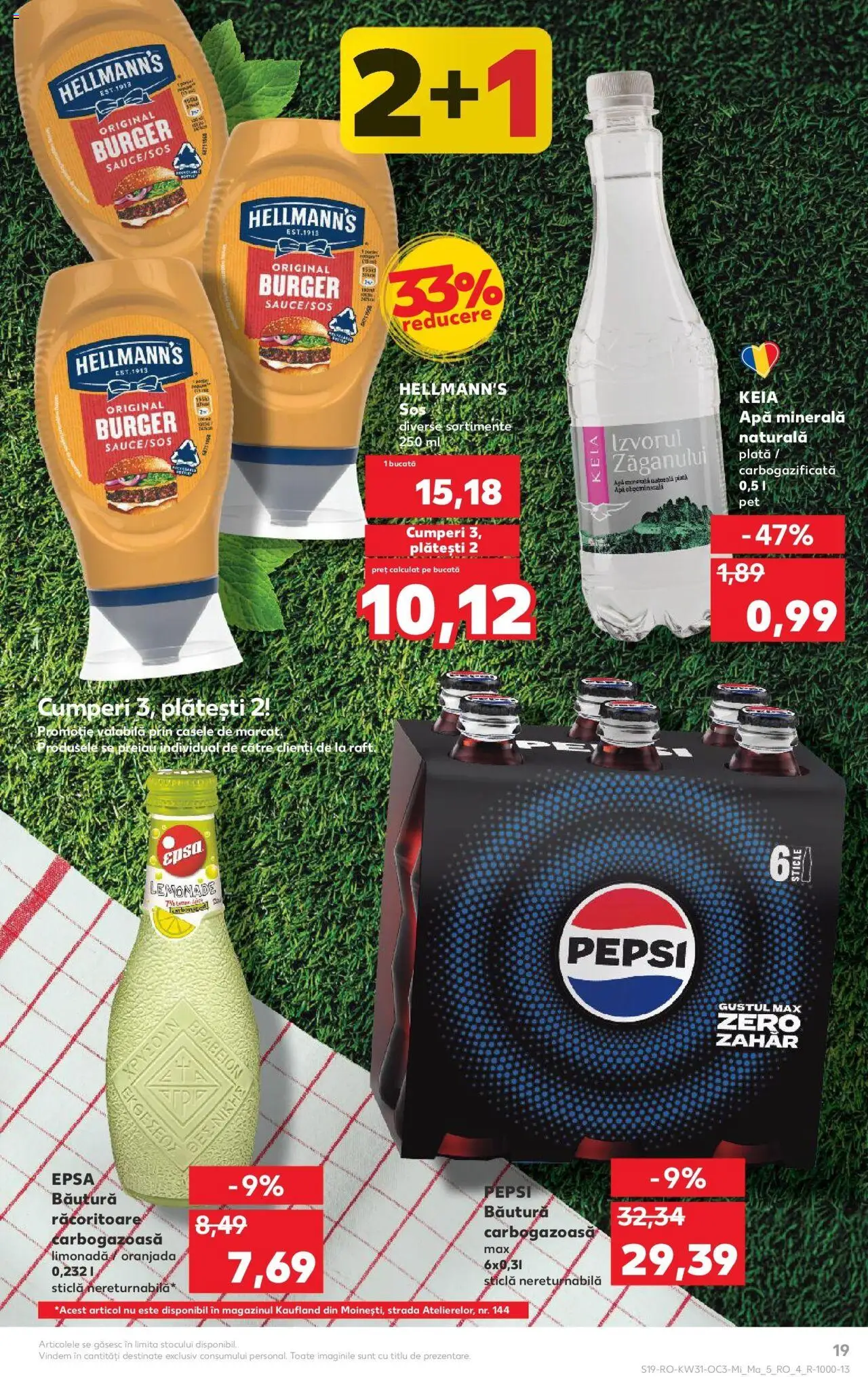 Catalog Kaufland - Carei – valabil de la 30.07.2025 | Pagină: 19 | Produse: Burger, Apă, Sos, Zahăr