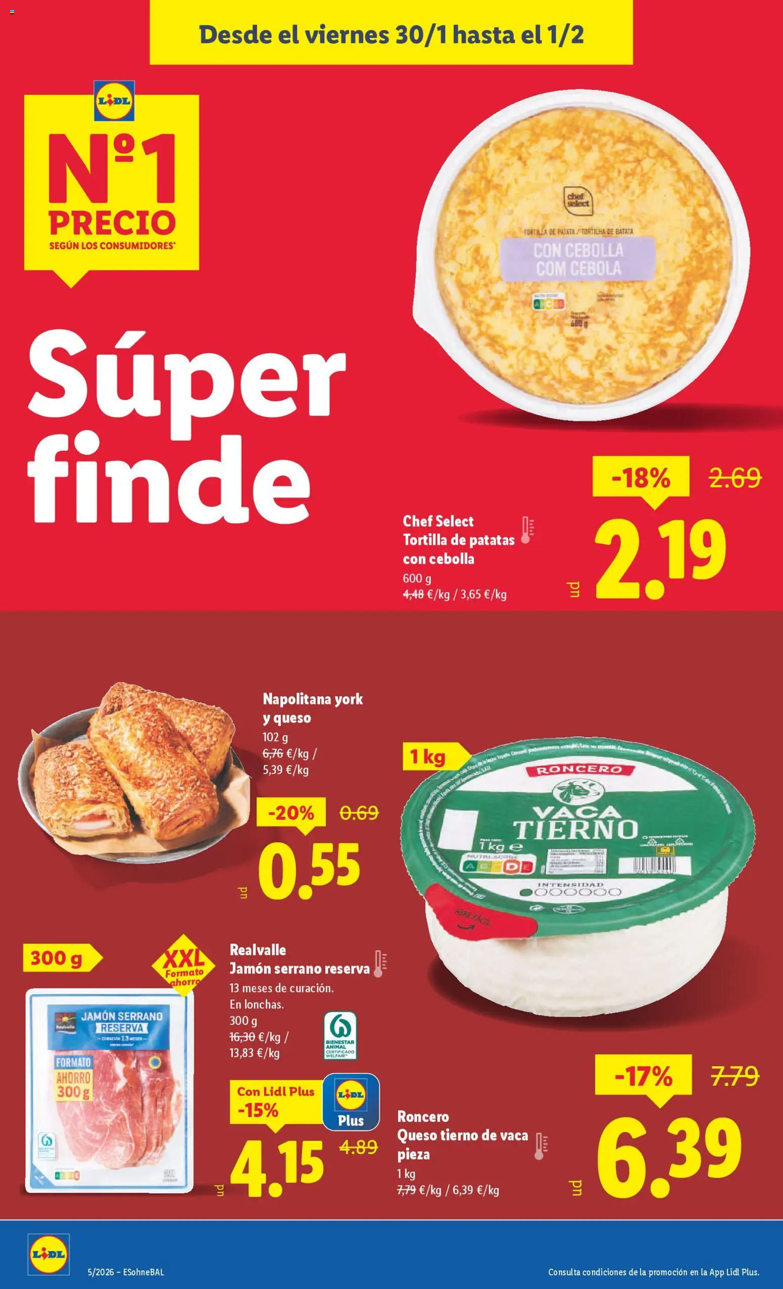 Lidl folleto │ válido desde el 26.01.2026 | Página: 30 | Productos: Jamón serrano, Queso, Jamón, Παγωμένο τσάι