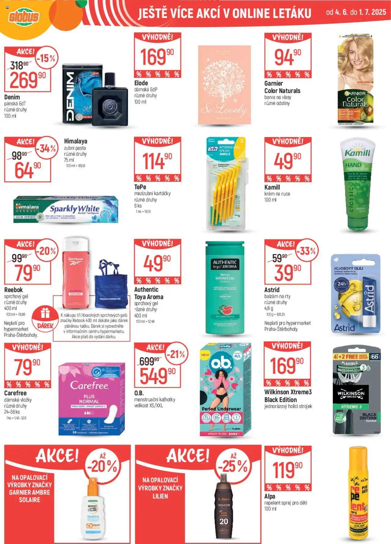 Globus leták od 18.06.2025 | Strana: 49 | Produkty: Sprchový gel, Zubní pasta, Menstruační kalhotky, Nehty