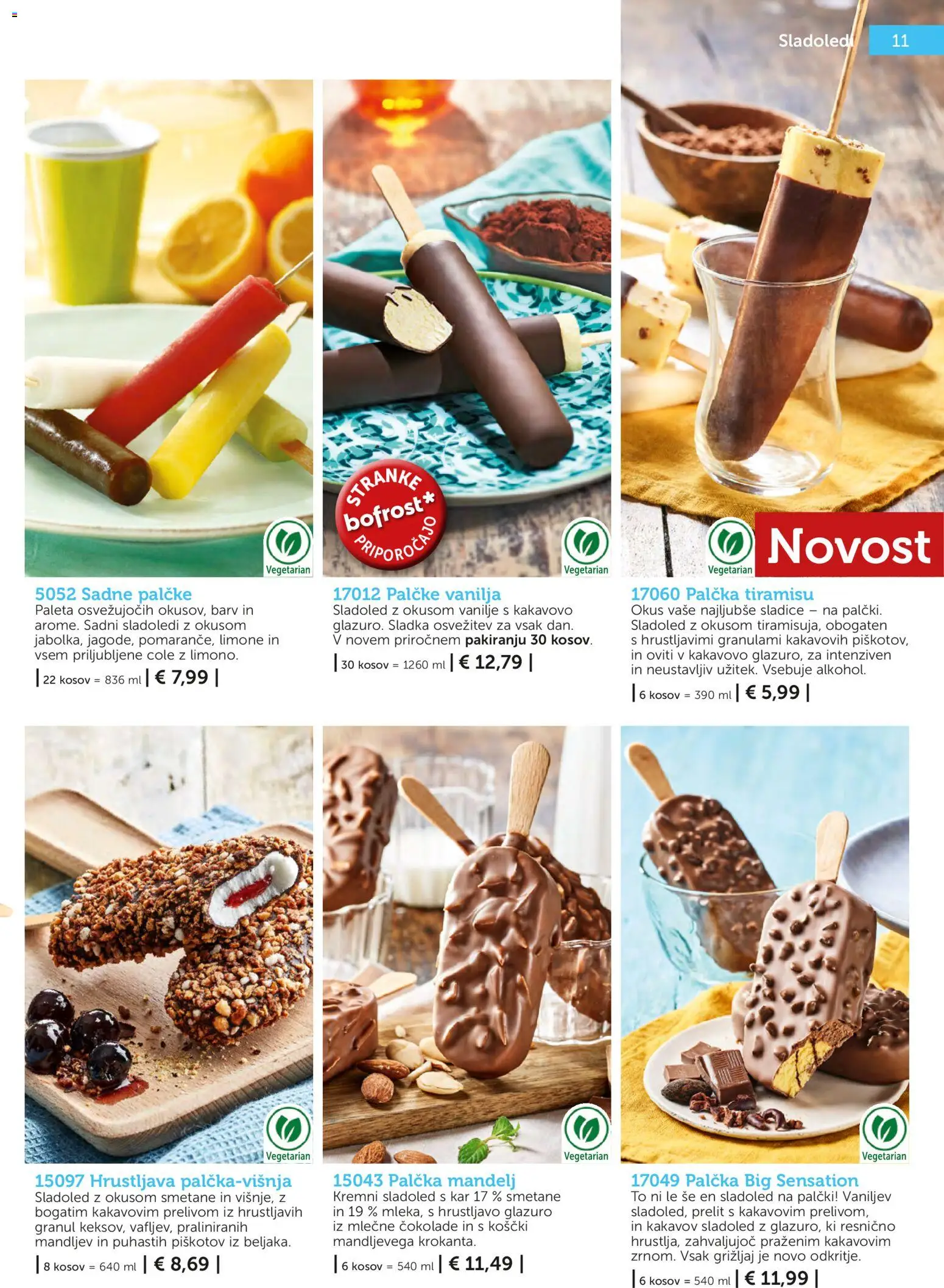Novi Bofrost katalog ponudbe – veljaven od 04.03.2026 | Stran: 11 | Izdelki: Sladoled
