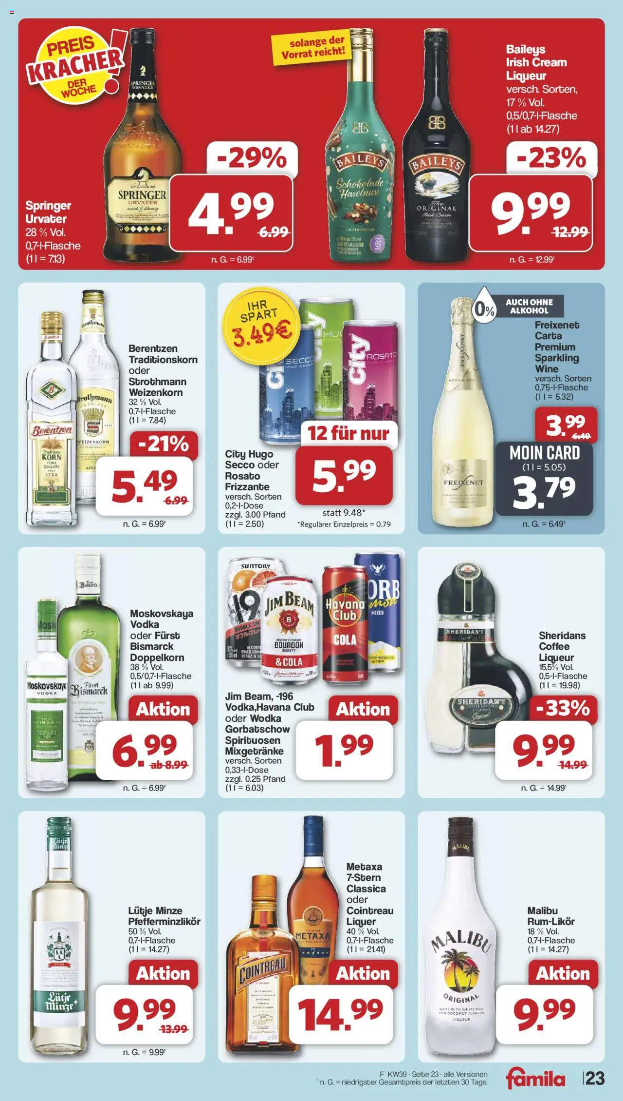 Famila Nordwest Prospekt 	 – gültig ab 22.09.2025 | Seite: 26 | Produkte: Schokolade, Rum, Metaxa, Berentzen