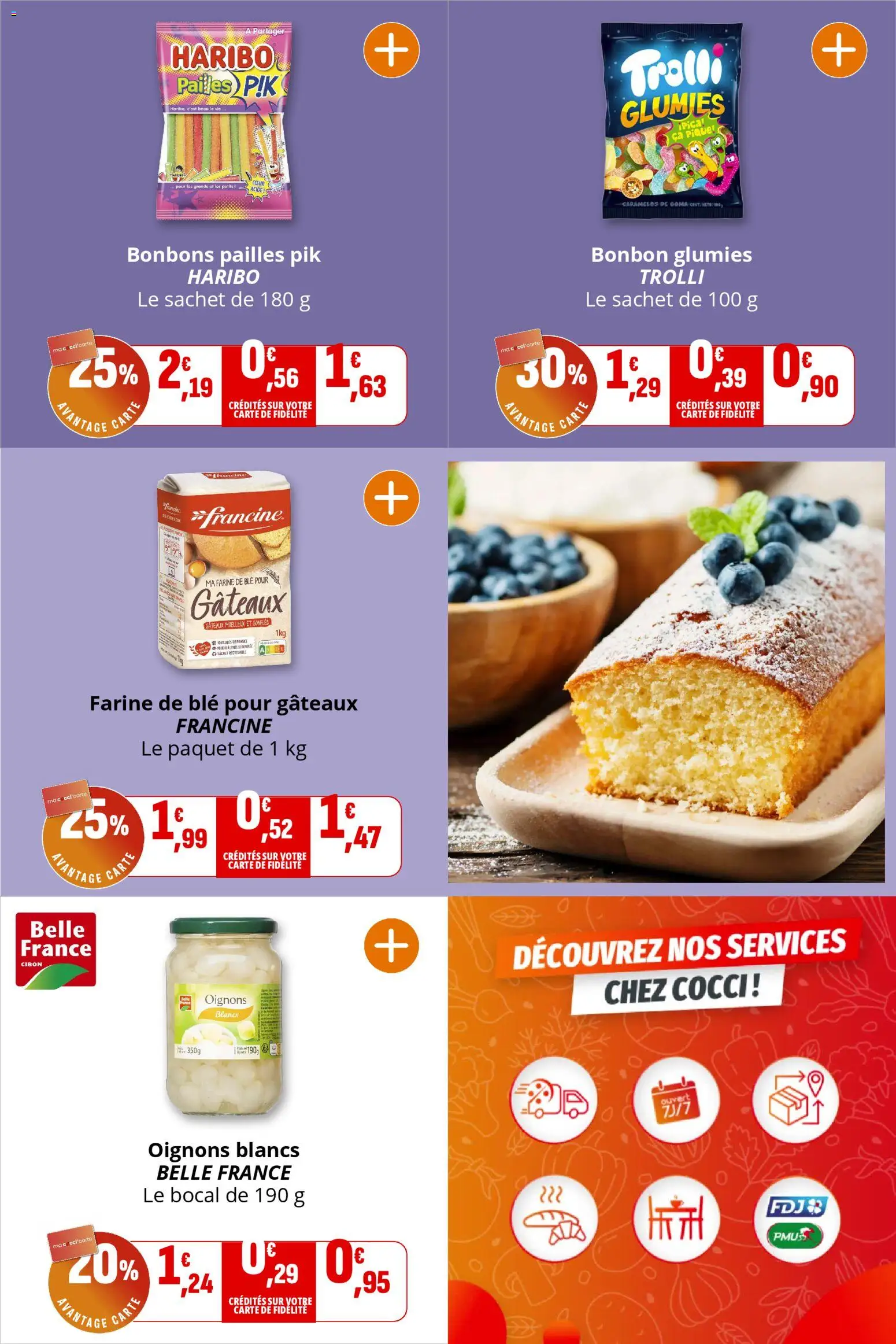 {H1} | Page: 18 | Produits: Farine de ble, Farine, Oignons, Bonbons