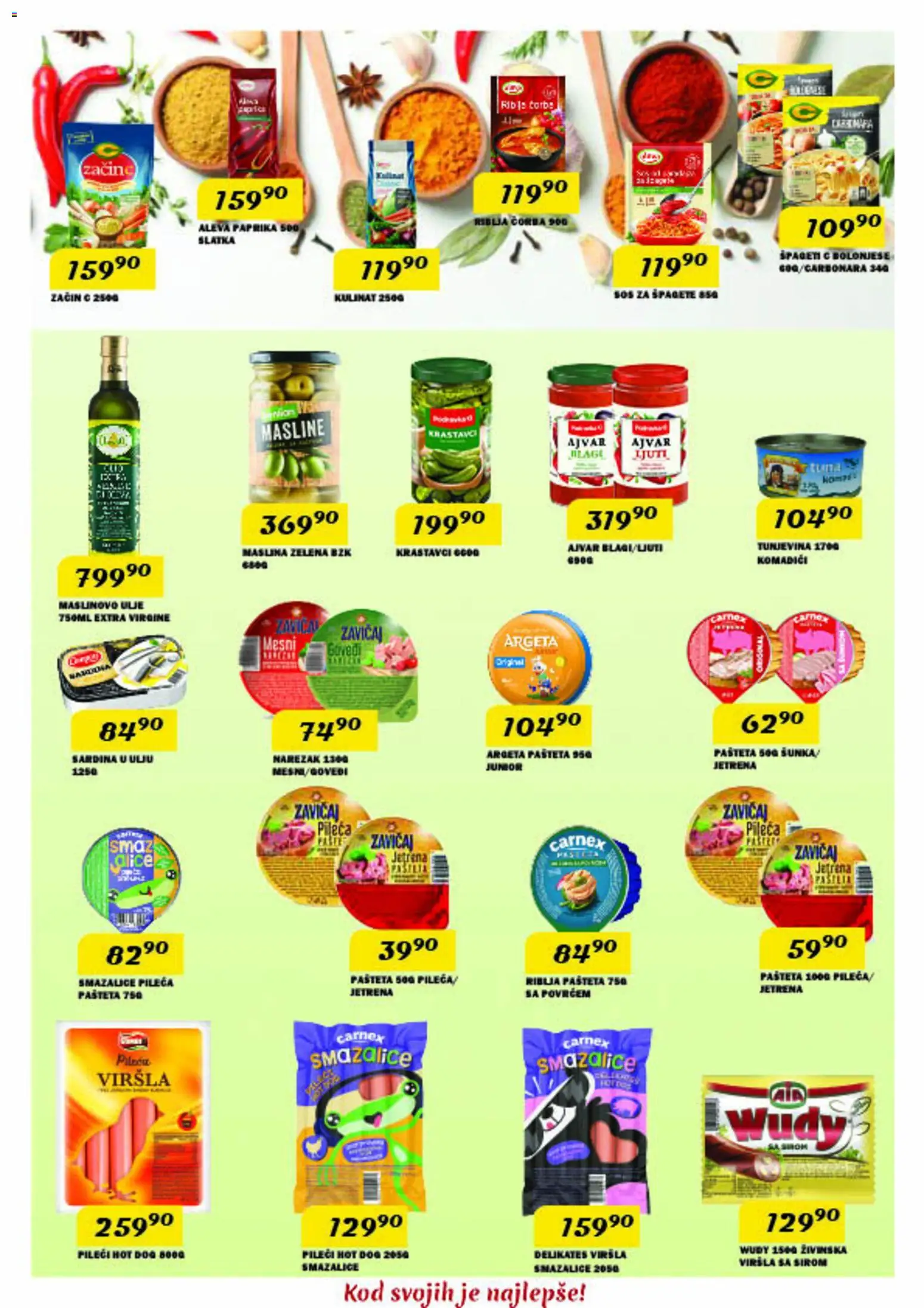 VP Dima katalog - važi od 26.03.2026 | Strana: 4 | Proizvode: Masline, Ajvar, Hot dog, Sardina