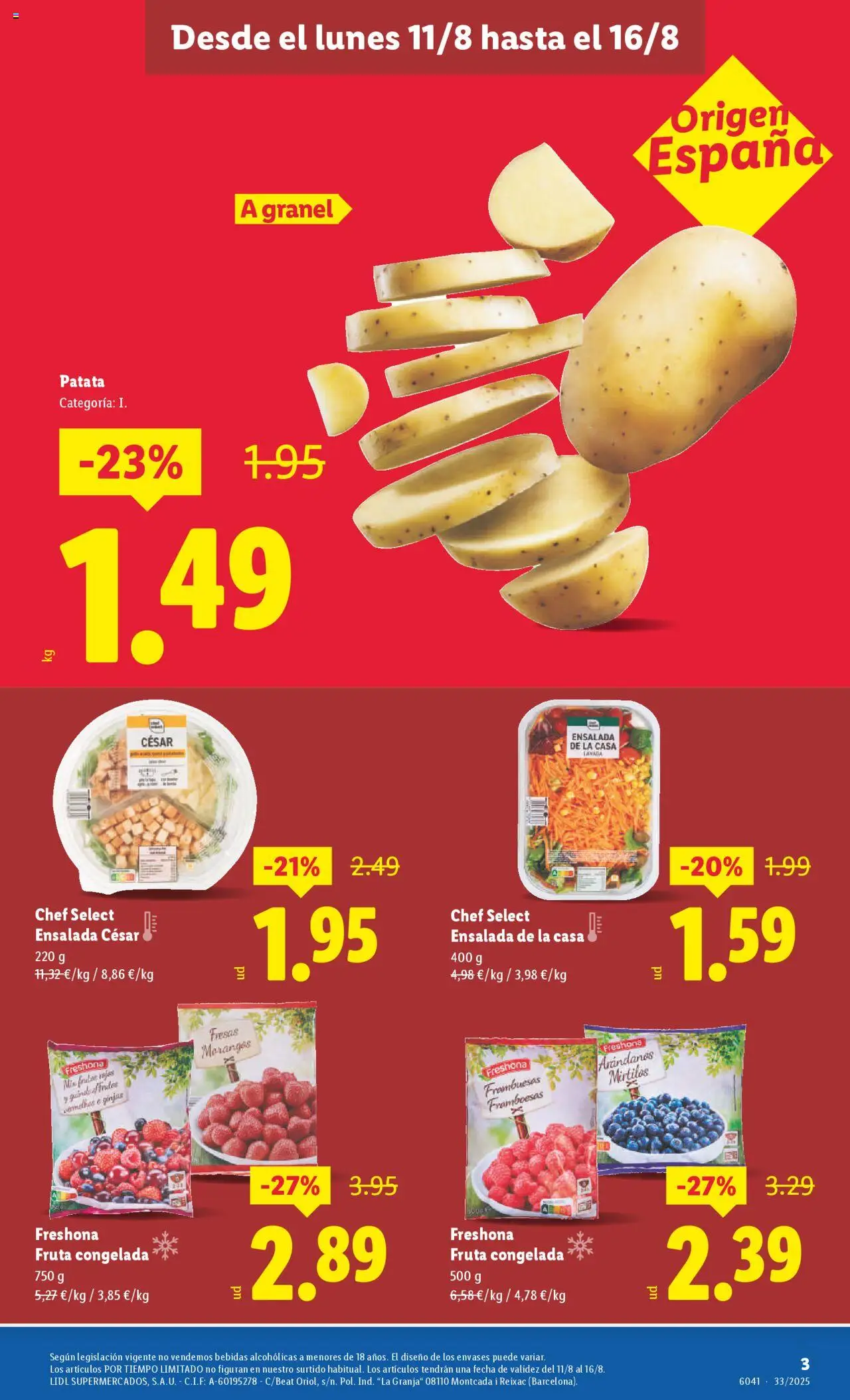 Lidl folleto │ válido desde el 11.08.2025 | Página: 3 | Productos: Ensalada, Αφυγραντήρας