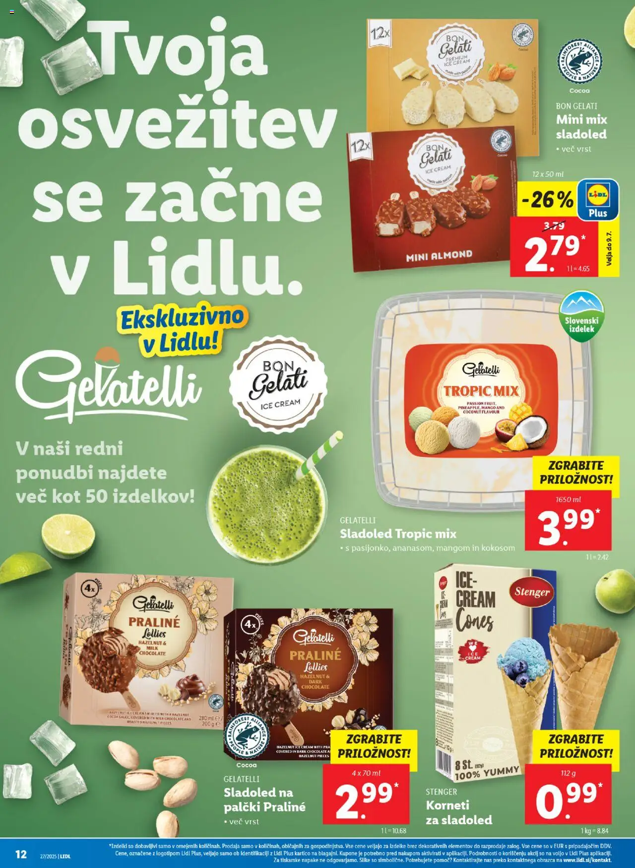 Lidl - Maribor │ velja od 03.07.2025 | Stran: 16 | Izdelki: Sladoled, Mango