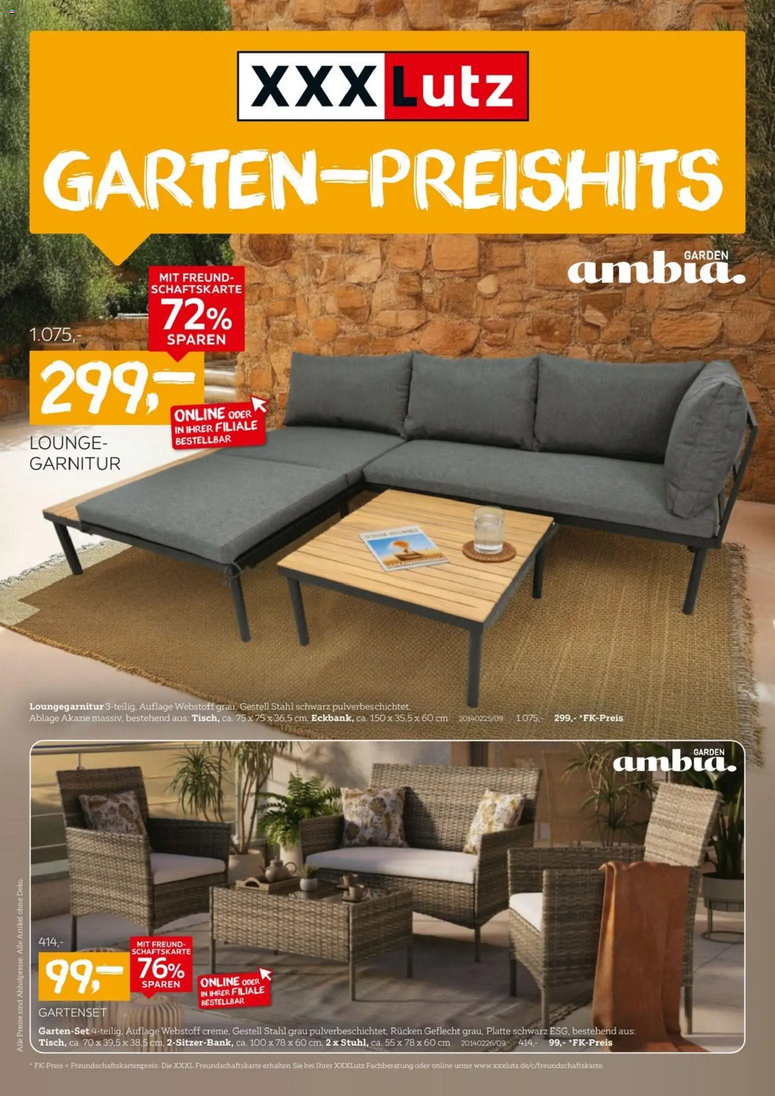 XXXLutz Garten-Preishits – gültig ab 04.04.2026 | Seite: 1