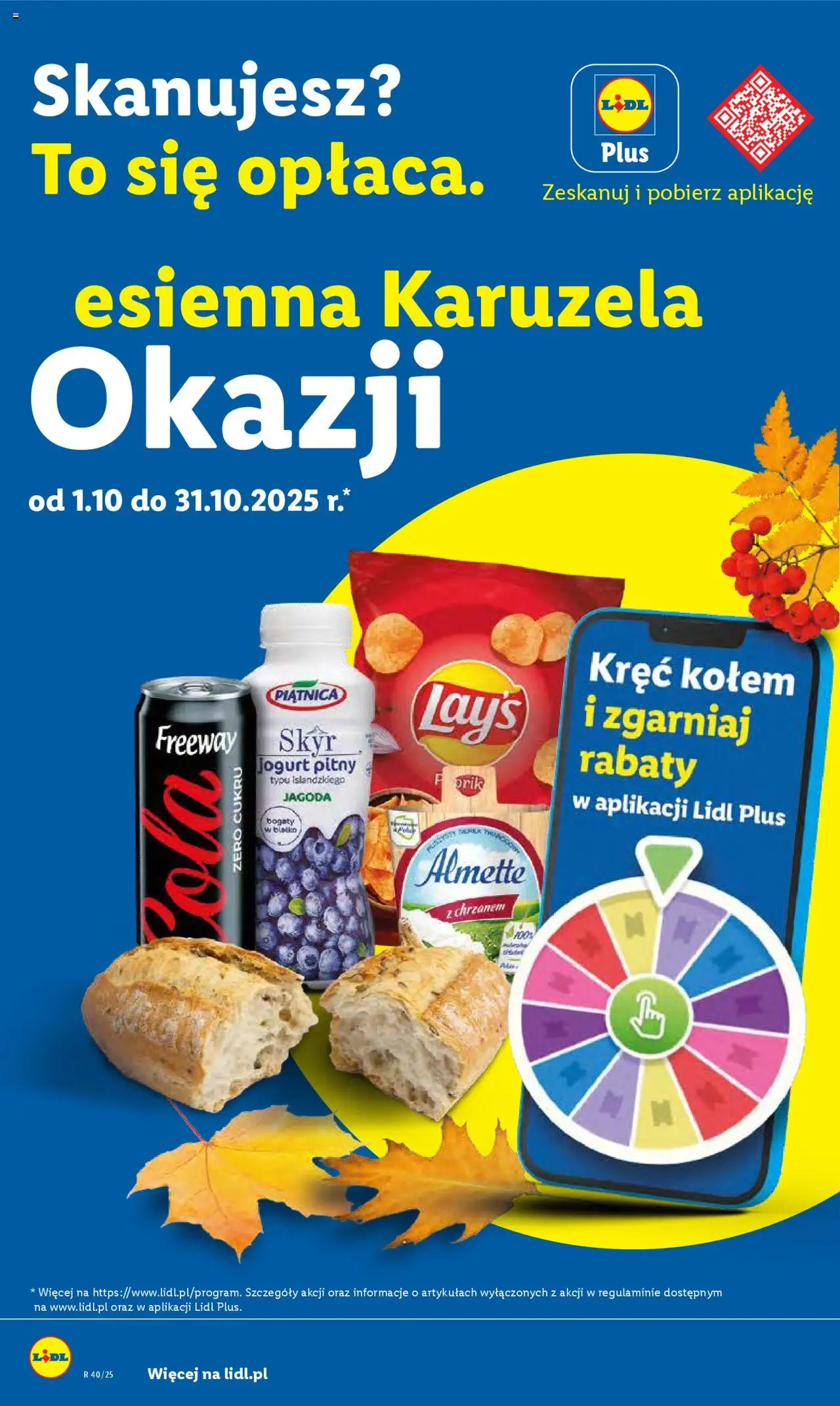 Lidl Gazetka od 02.10.2025 | Strona: 70 | Produkty: Cream cheese, Jogurt pitny, Jogurt, Skyr