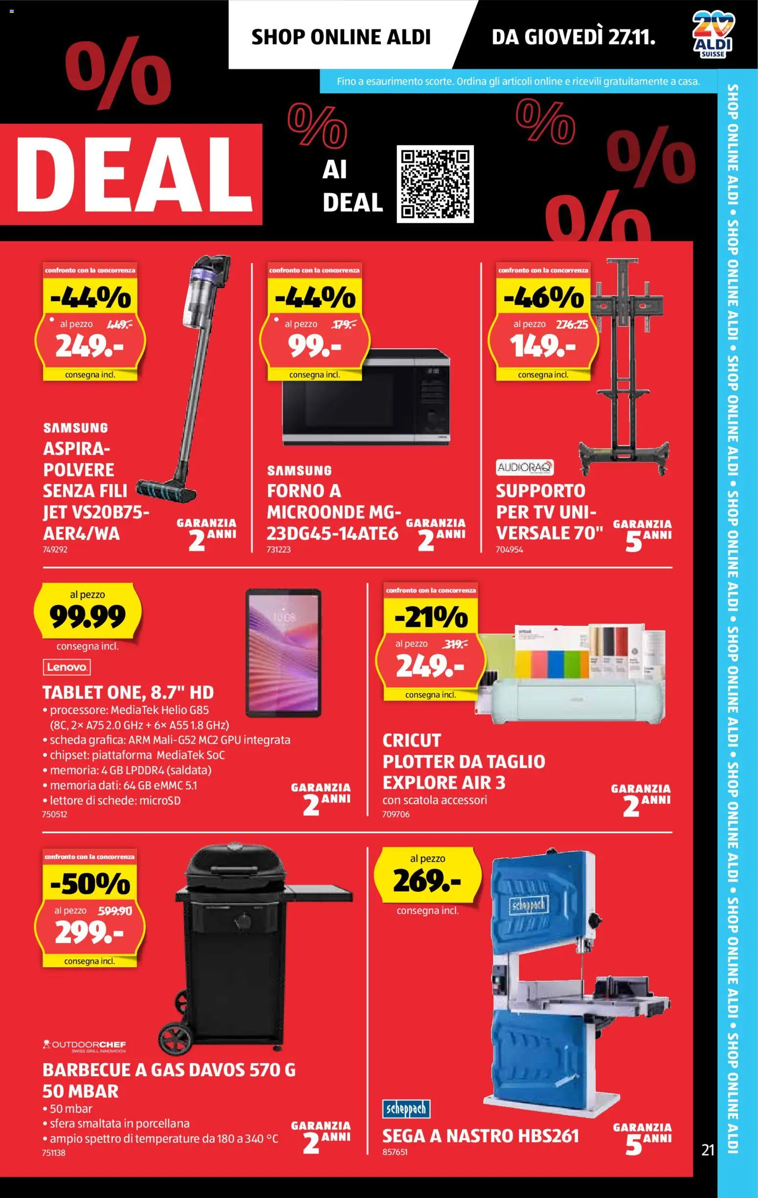 Aldi Aktionen IT – gültig ab 27.11.2025 | Seite: 22 | Produkte: Tablet, TV, Samsung, Lenovo