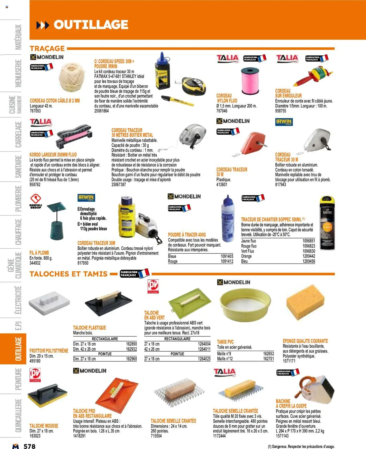  | Page: 578 | Produits: Tamis, Plateau, Coton, Mousse