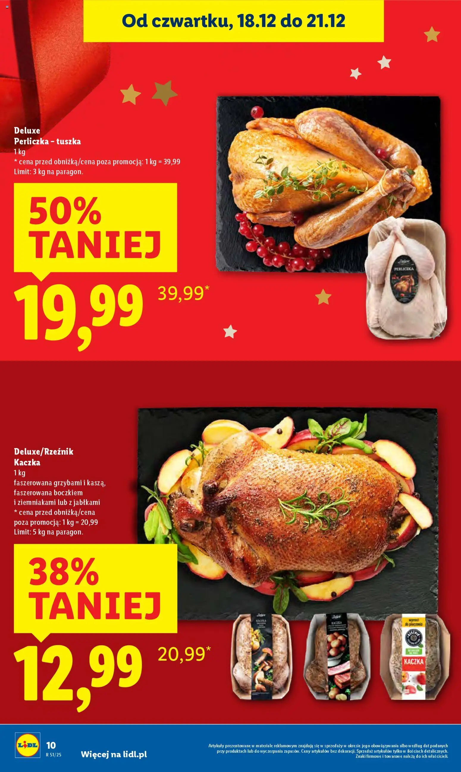 Lidl Gazetka od 18.12.2025 | Strona: 10 | Produkty: Kaczka, Perliczka