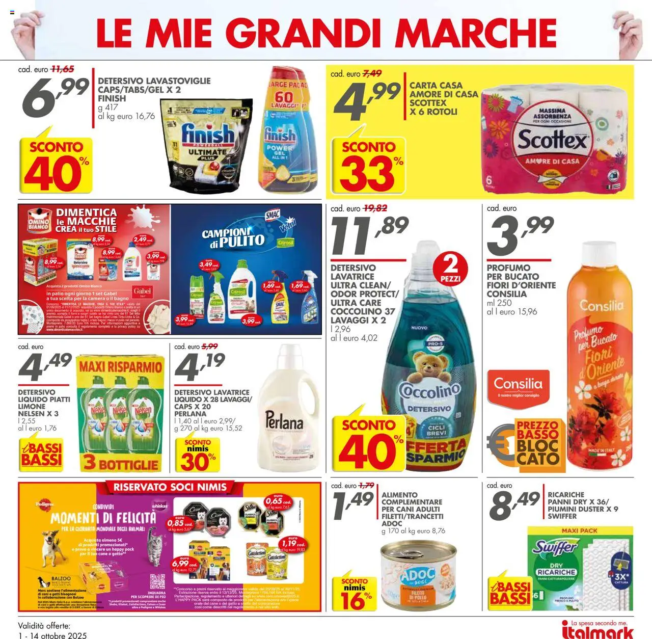 Volantino Italmark del 01.10.2025 | Pagina: 5 | Prodotti: Cd, Limone, Lavatrice, Profumo