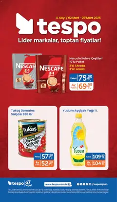 02.03.2026 tarihinden itibaren geçerli olan Tespo kataloğu önizlemesi