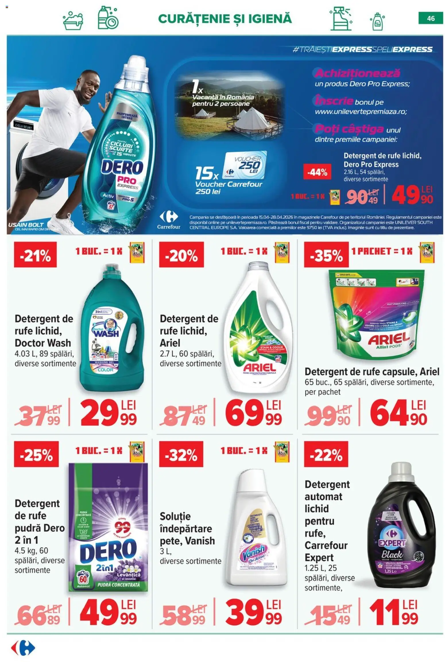 Noul catalog Carrefour – valabil de la 15.04.2026 | Pagină: 47 | Produse: Kedi Ödül Oyuncakları, Pudră, Detergent, Çelik Mama ve Su Kabı
