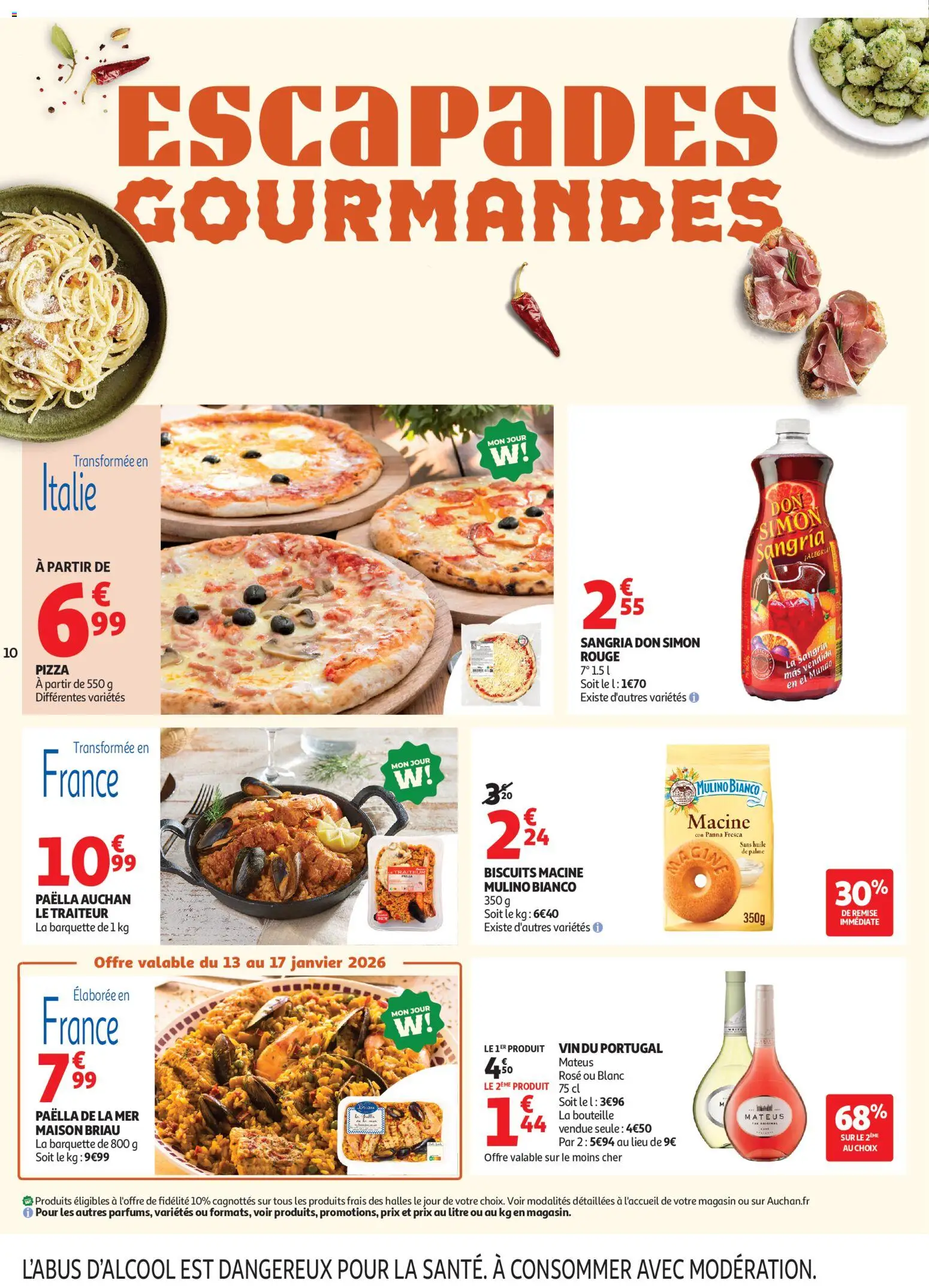 {H1} | Page: 10 | Produits: Sangria, Huile, Vin, Biscuits