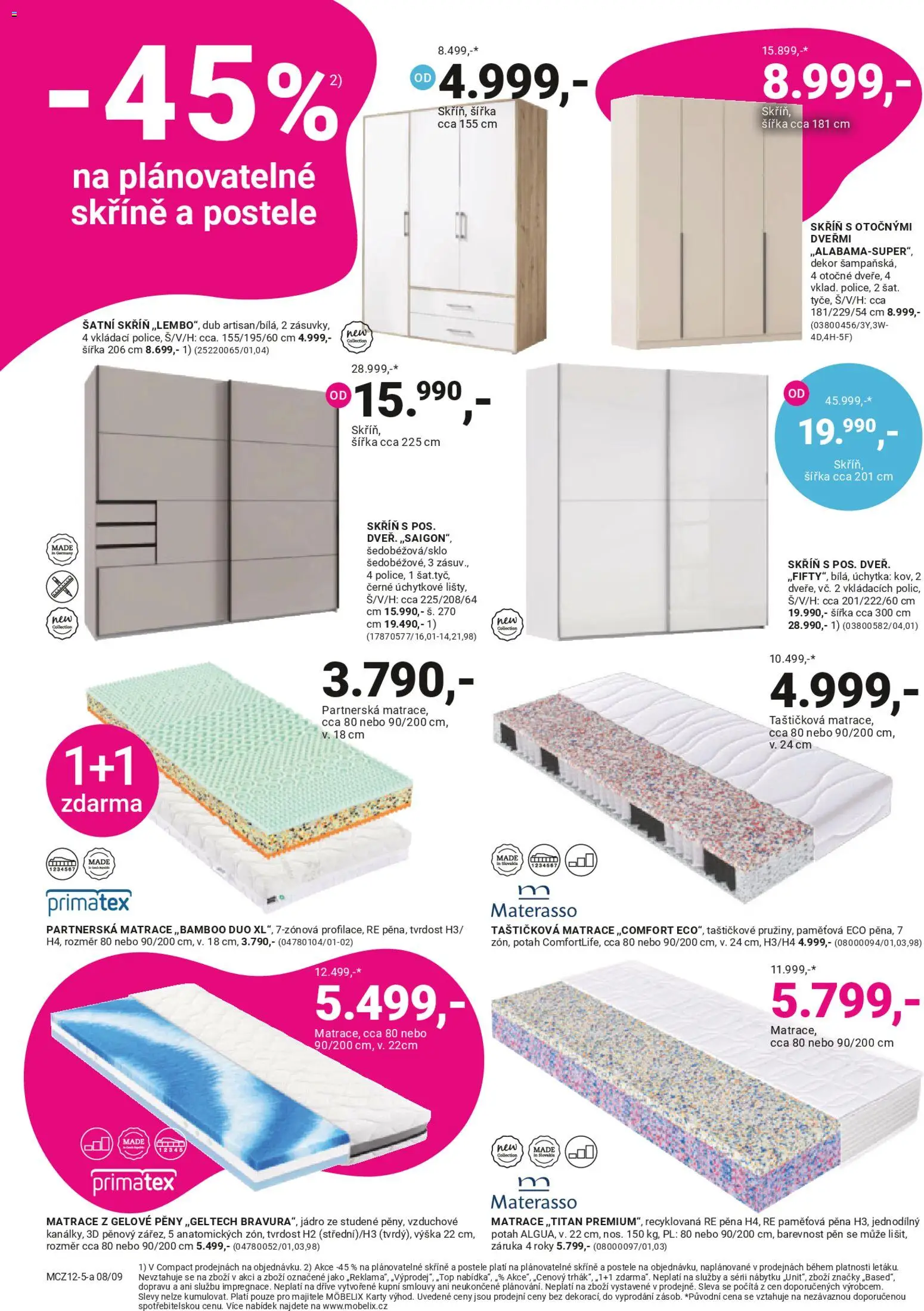Möbelix leták od 08.12.2025 | Strana: 8 | Produkty: Skříně, Postele, Matrace, Karty