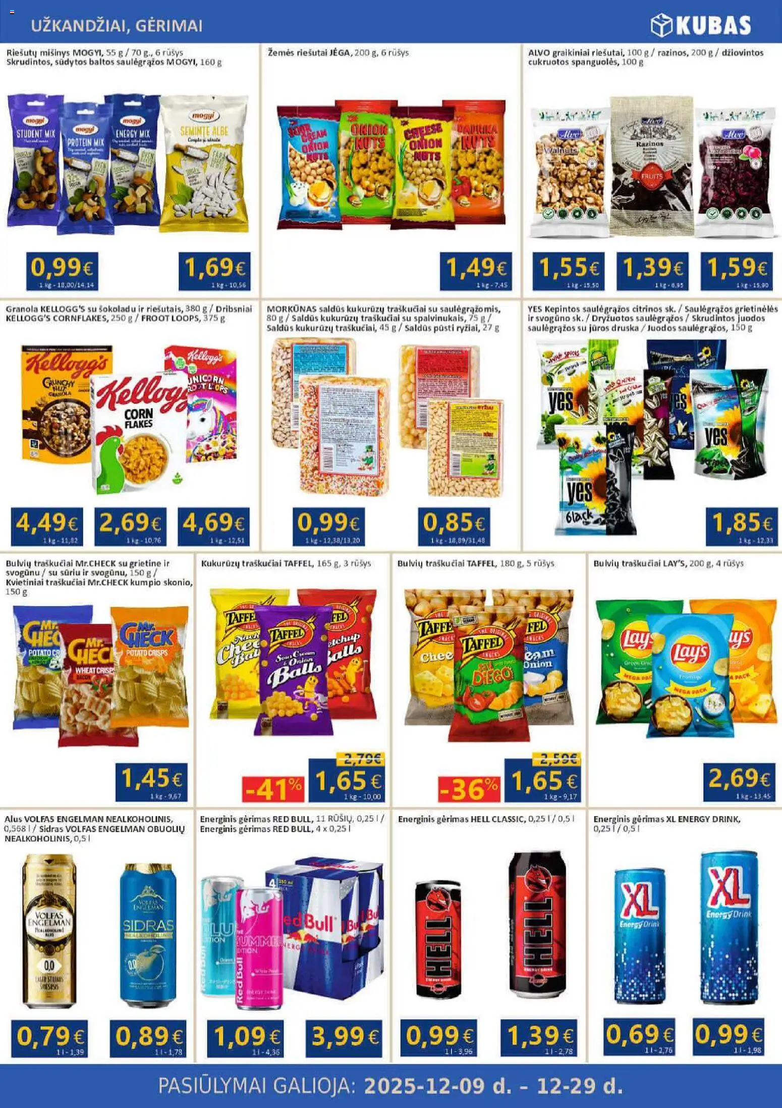 Kubas akcijos nuo 09.12.2025 | Puslapis: 14 | Prekių: Riešutai, Jūros druska, Traškučiai, Saulėgrąžos