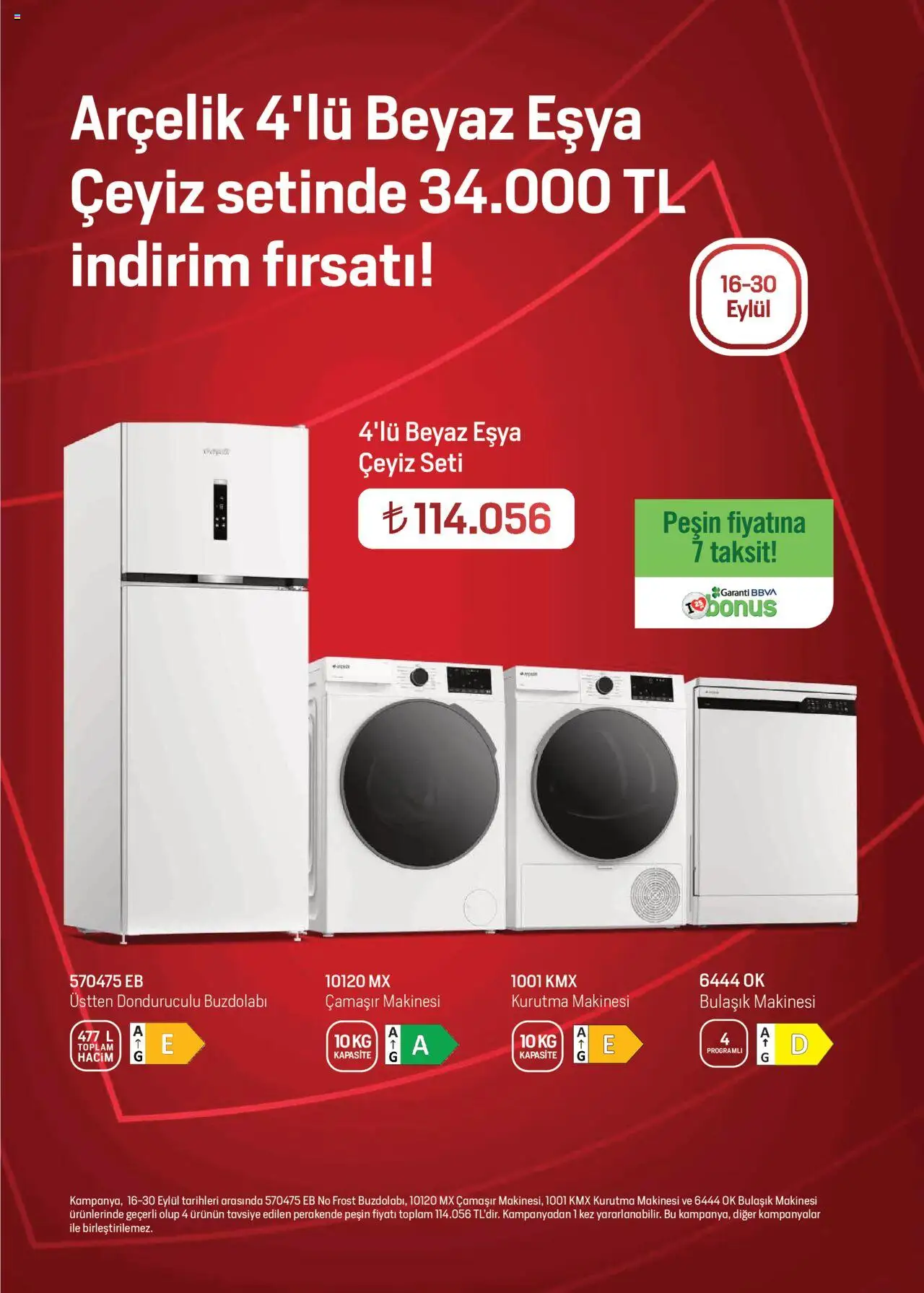 Arçelik Katalog - 16.09.2025 tarihinden itibaren geçerlidir | Sayfa: 3 | Ürünler: Kurutma makinesi, Buzdolabı, Çamaşır makinesi, Bulaşık makinesi
