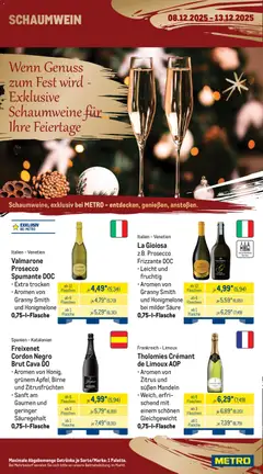 Metro Prospekt 	 ab 08.12.2025 gültig | Seite: 15 | Produkte: Freixenet, Mandeln, Prosecco, Birne