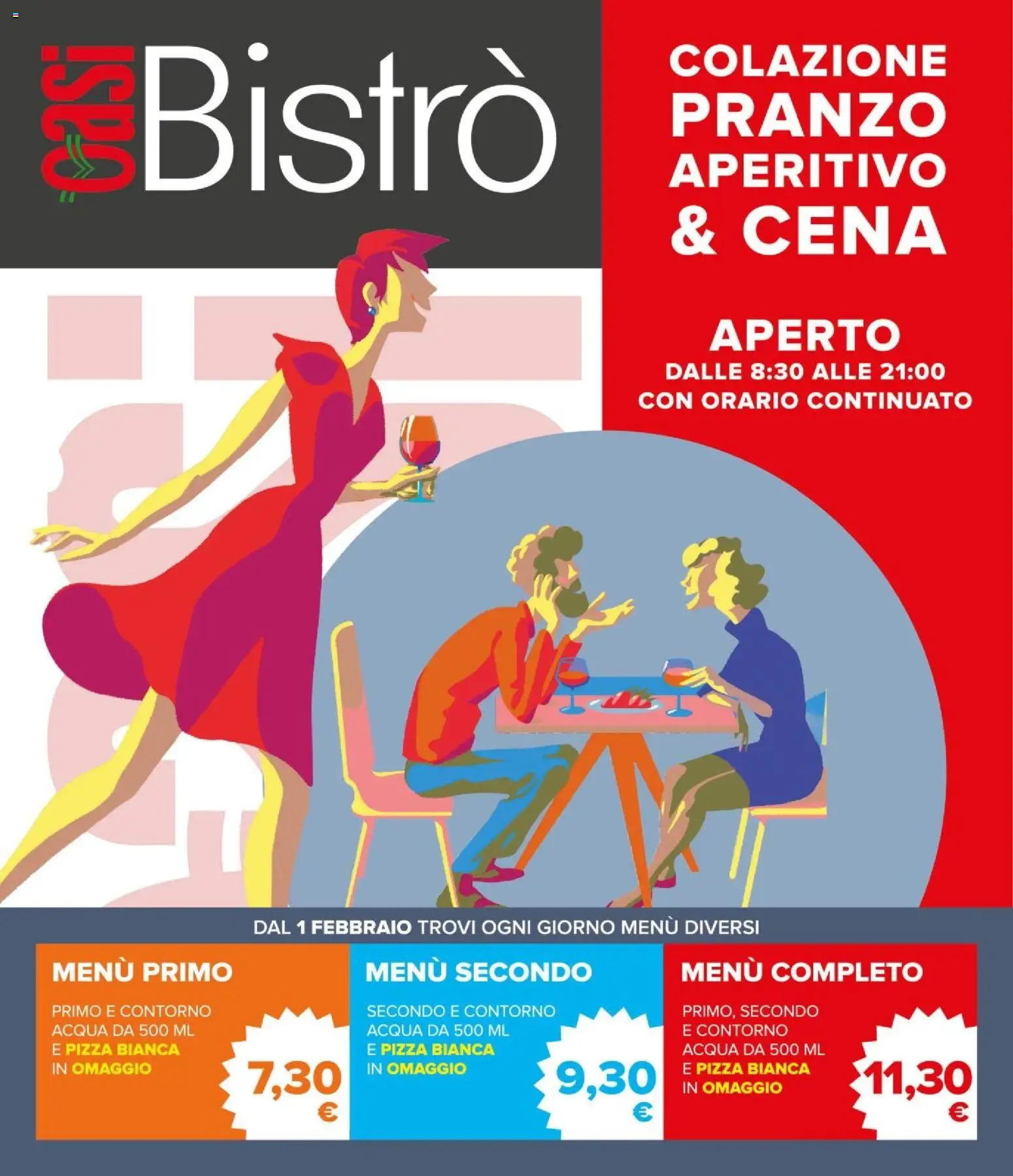 Volantino Oasi del 29.01.2026 | Pagina: 4 | Prodotti: Pizza, Acqua, Aperitivo