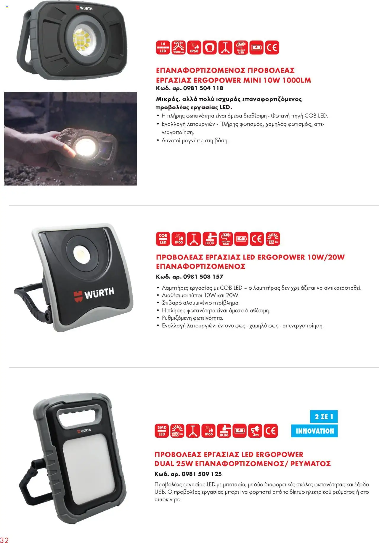 WURTH - Garage Equipment – σε ισχύ από 01.10.2025 | Σελίδα: 32