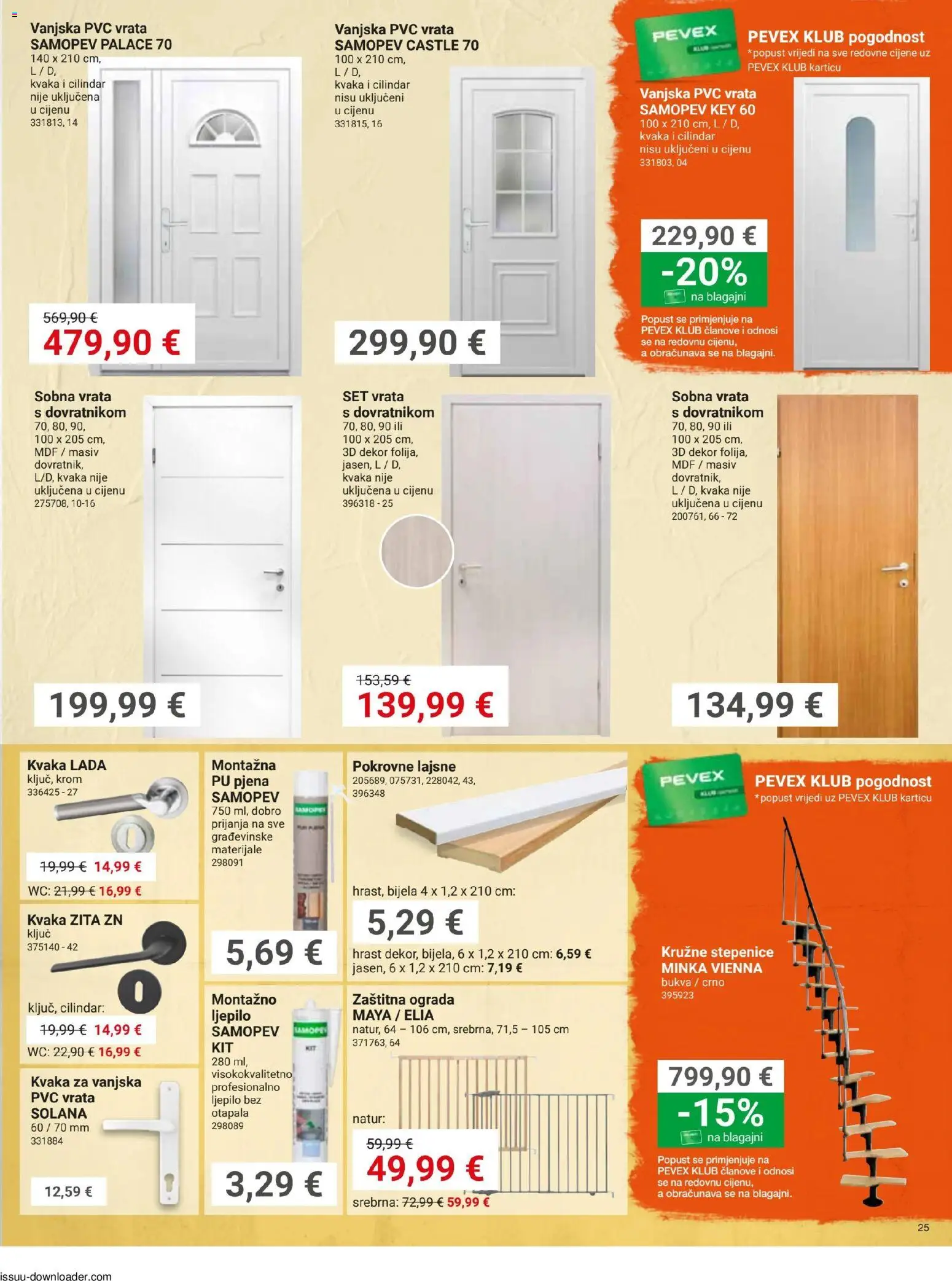 Pevex katalog | vrijedi od 08.01.2026 | Stranica: 25 | Proizvodi: Vrata, Kvaka, Ljepilo