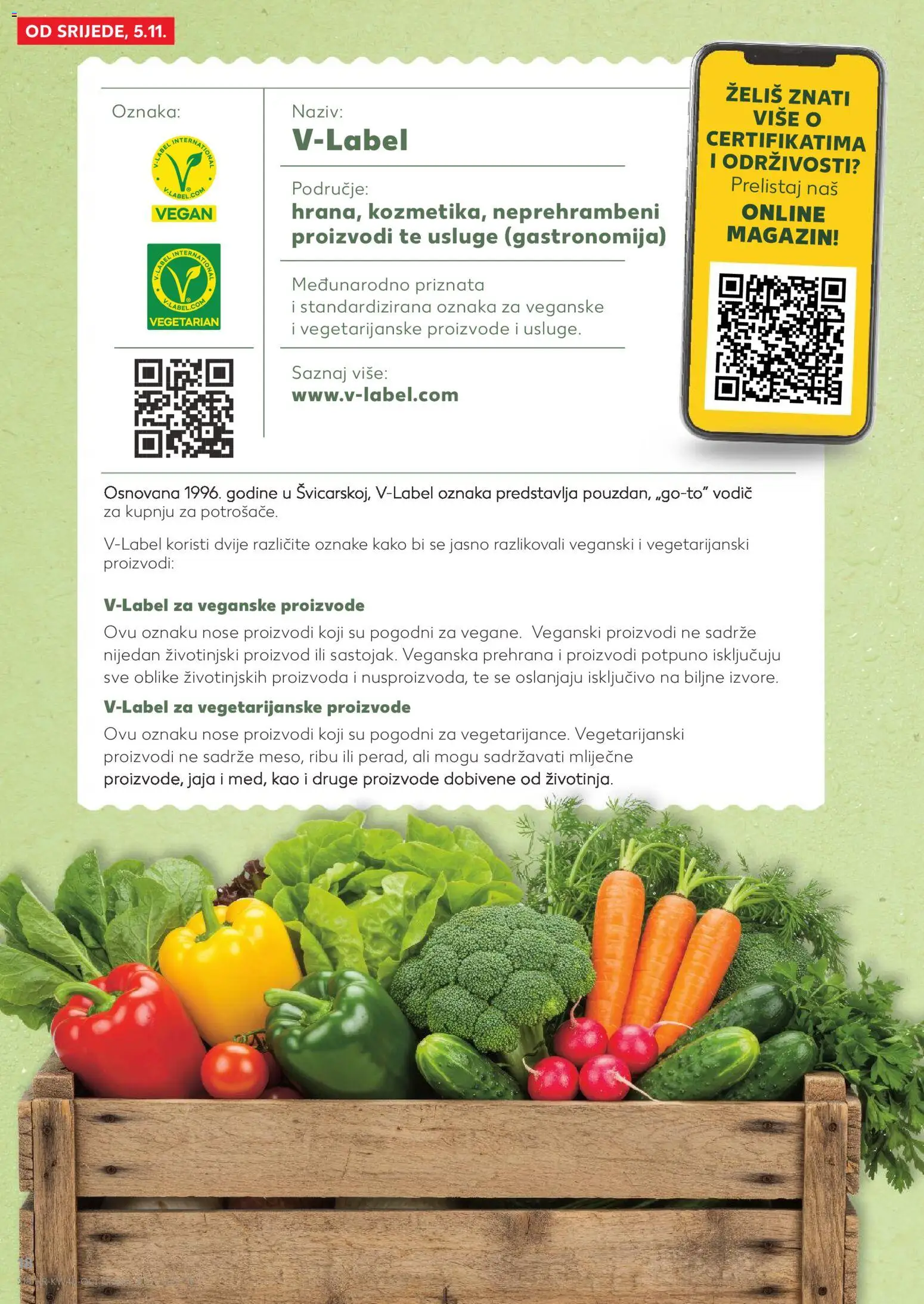 Kaufland HR akciós ujság - amely érvényes a következő dátumtól: 05.11.2025 | Oldal: 18 | Termékek: Vegán